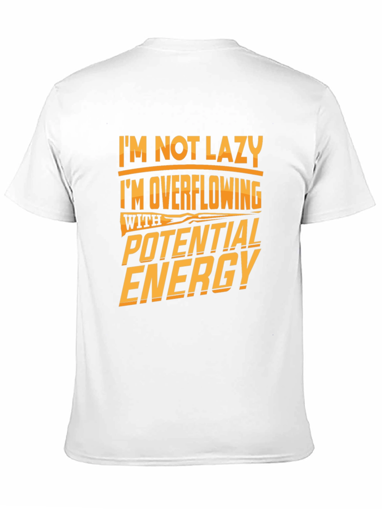 Black Funny Potential Energy Graphic Tee view 11