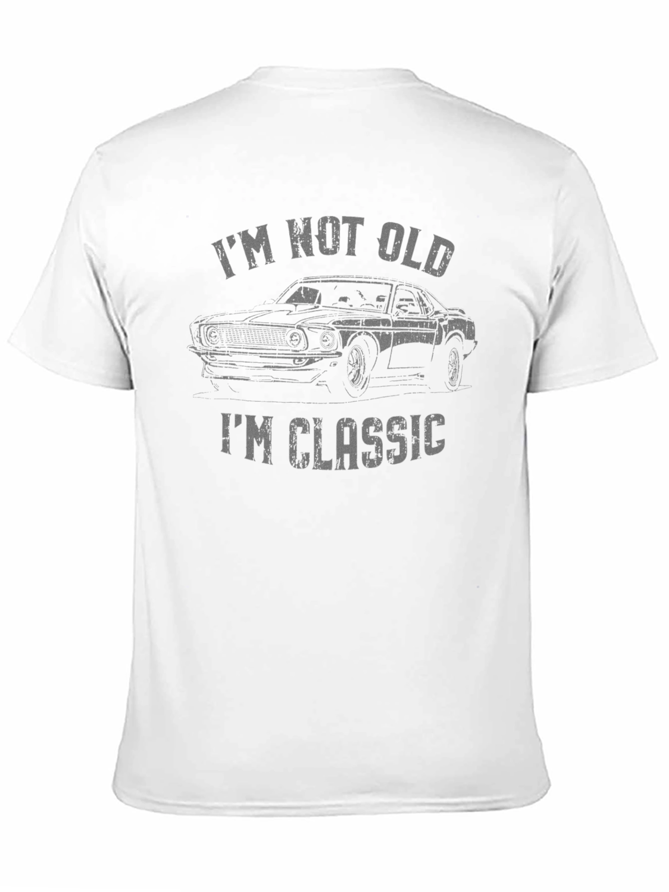 Black Classic Car T-Shirt: I'm Not Old, I'm Classic  view 11