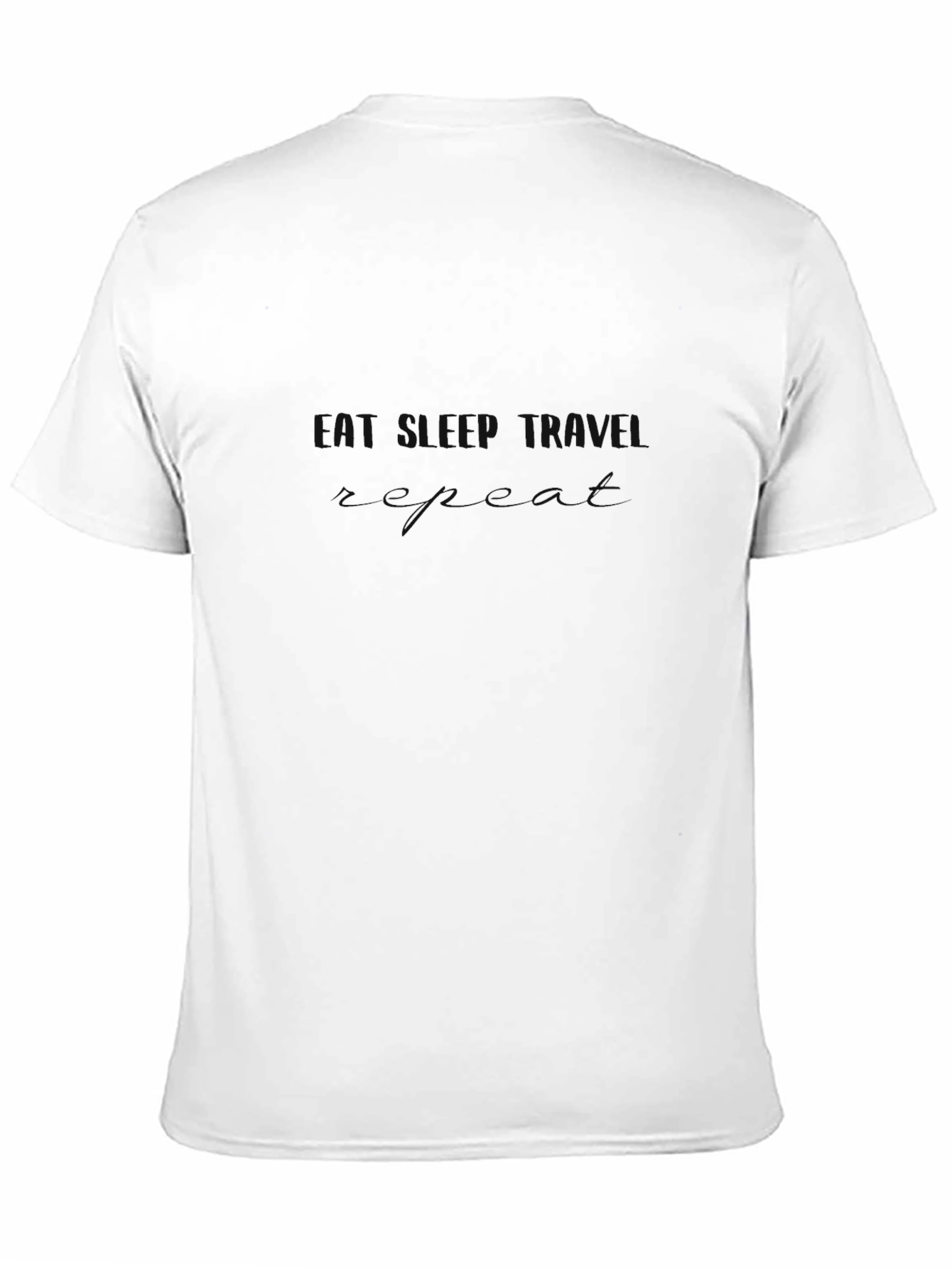 Black Men's Black Graphic Tee - Eat Sleep Run Repeat view 11