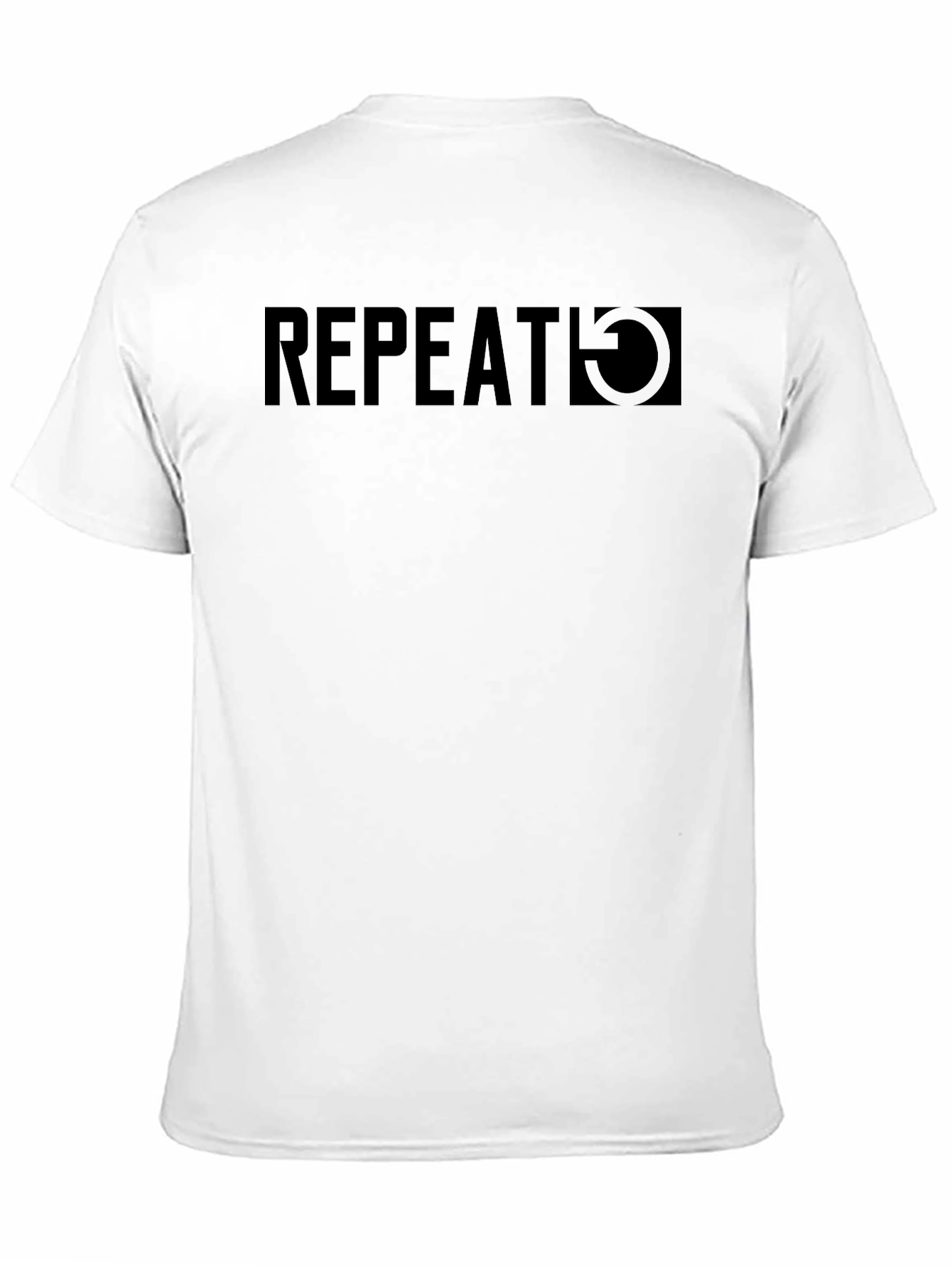 Black Repeat Graphic Print T-Shirt - Black view 11