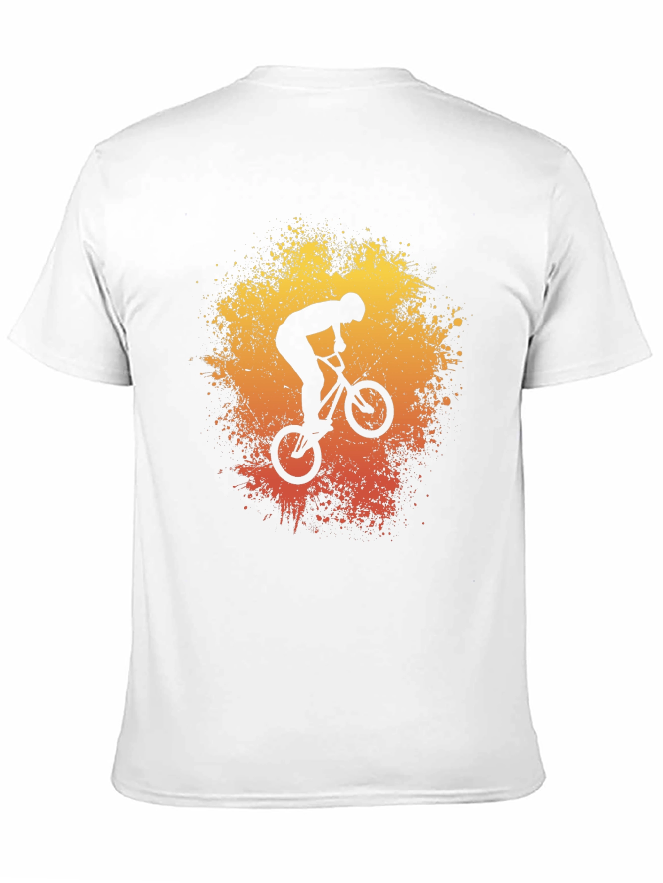 Black BMX Rider Graphic Tee - Stunt Bike Art Shirt view 11