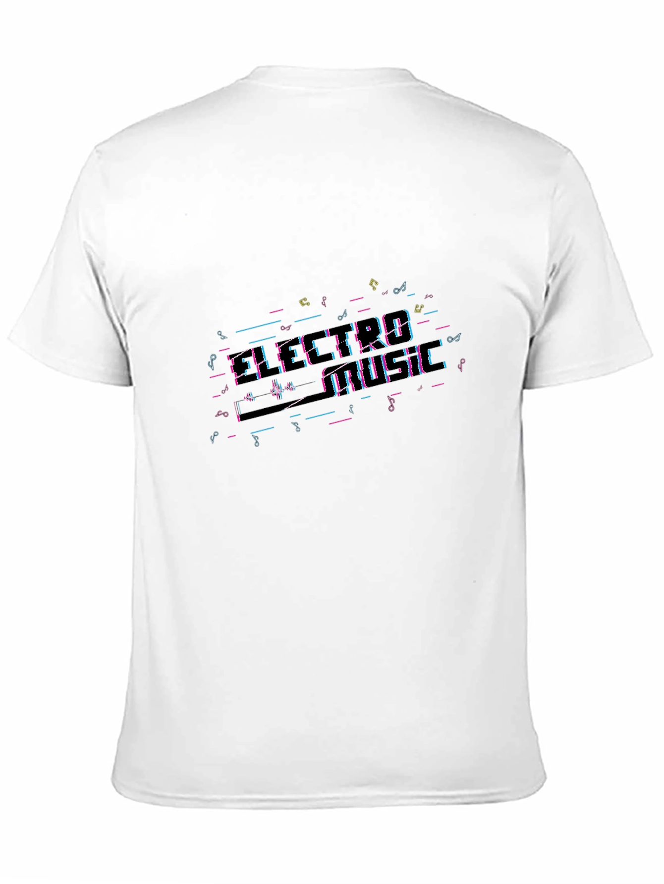 Black Electro Music T-Shirt - Black Crew Neck Tee view 11