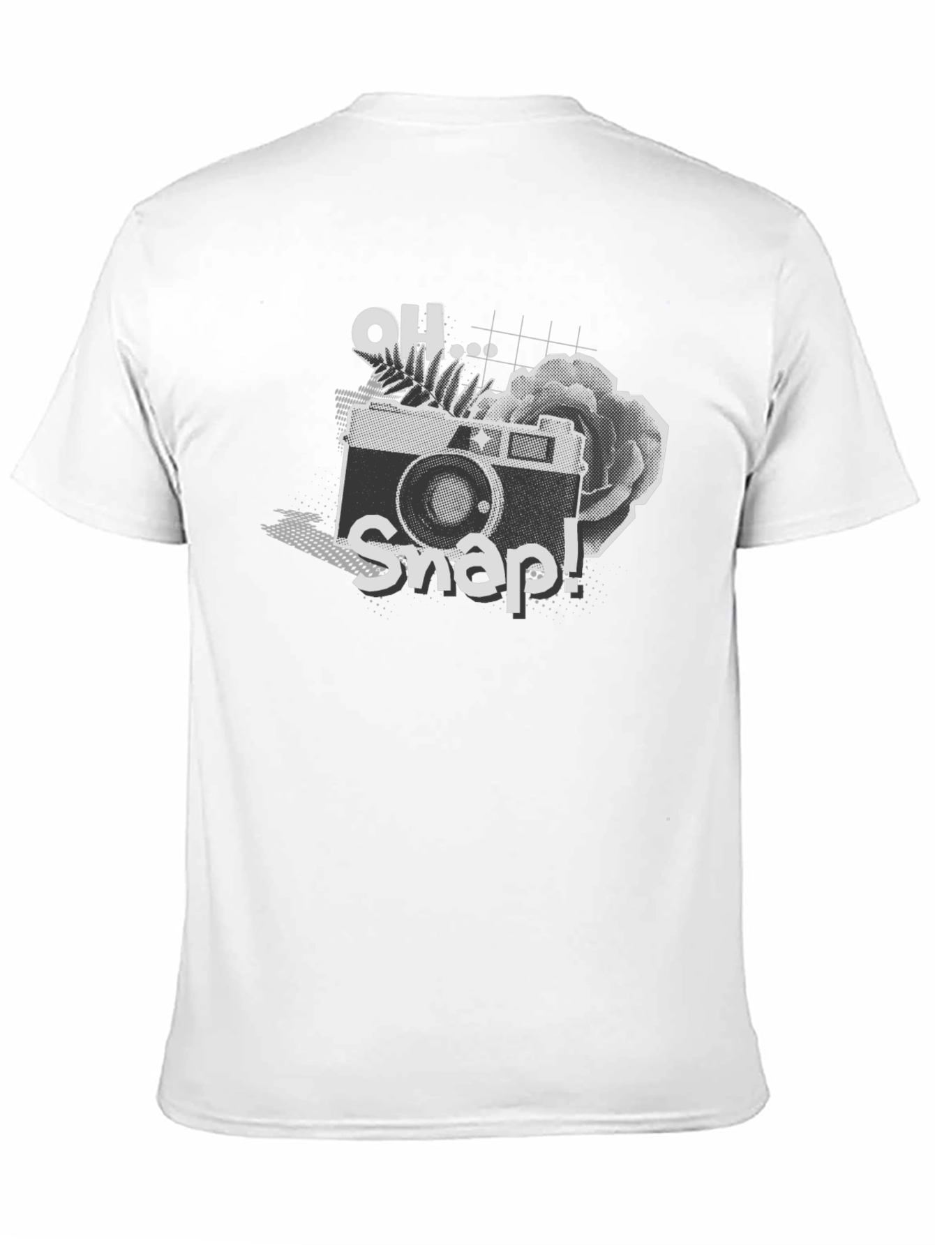 Black Oh Snap! Camera Graphic Tee - Black Cotton Shirt view 11