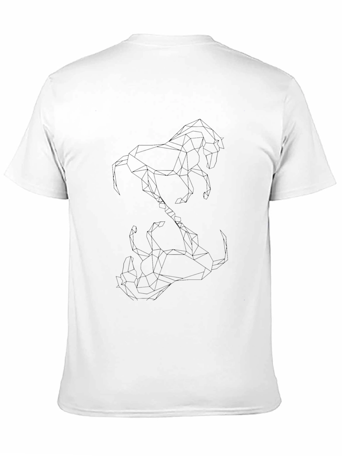 Black Geometric Horse T-Shirt - Modern Design view 11