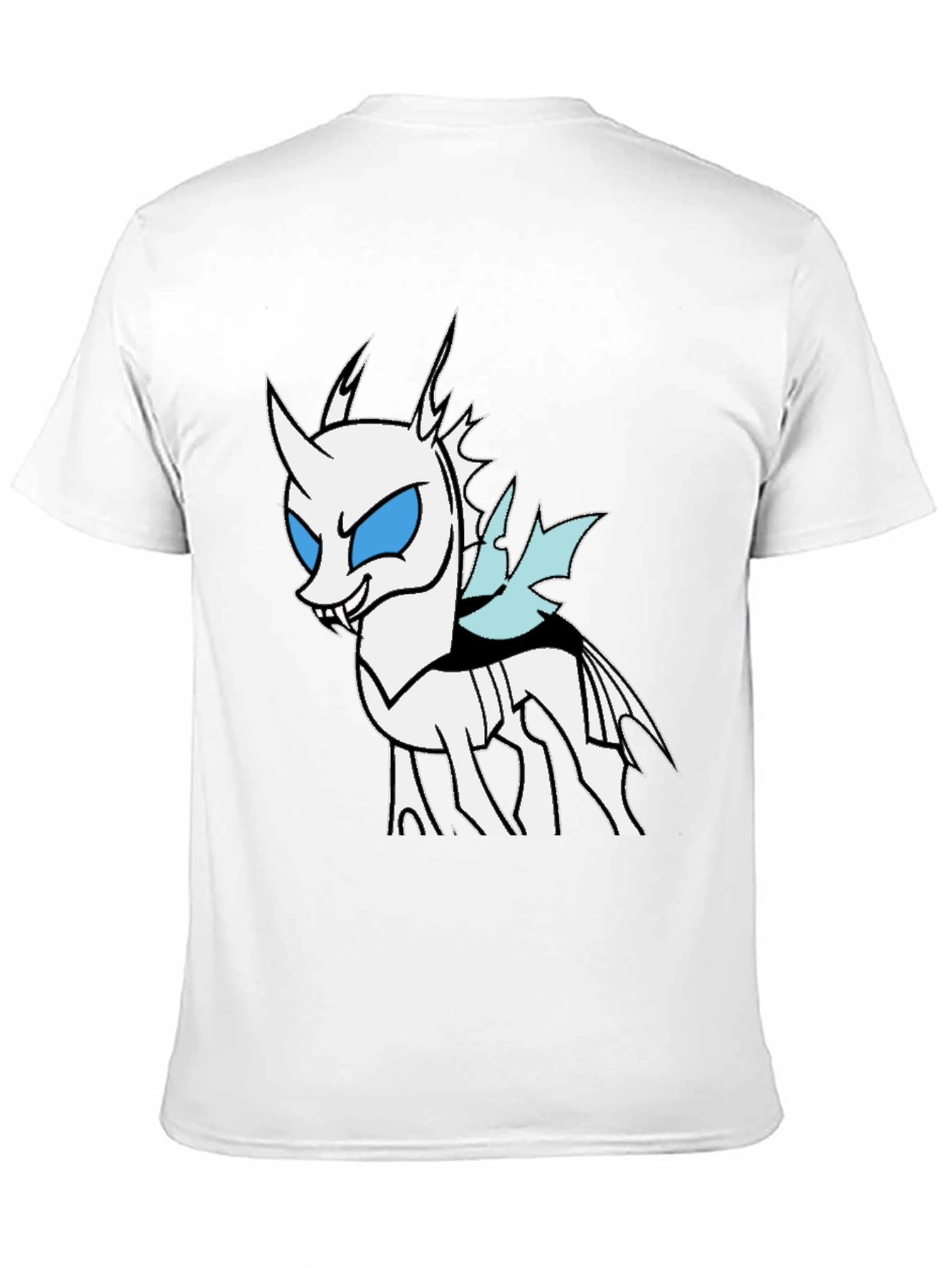 Black Men's Black T-Shirt - Cartoon Character Print view 11