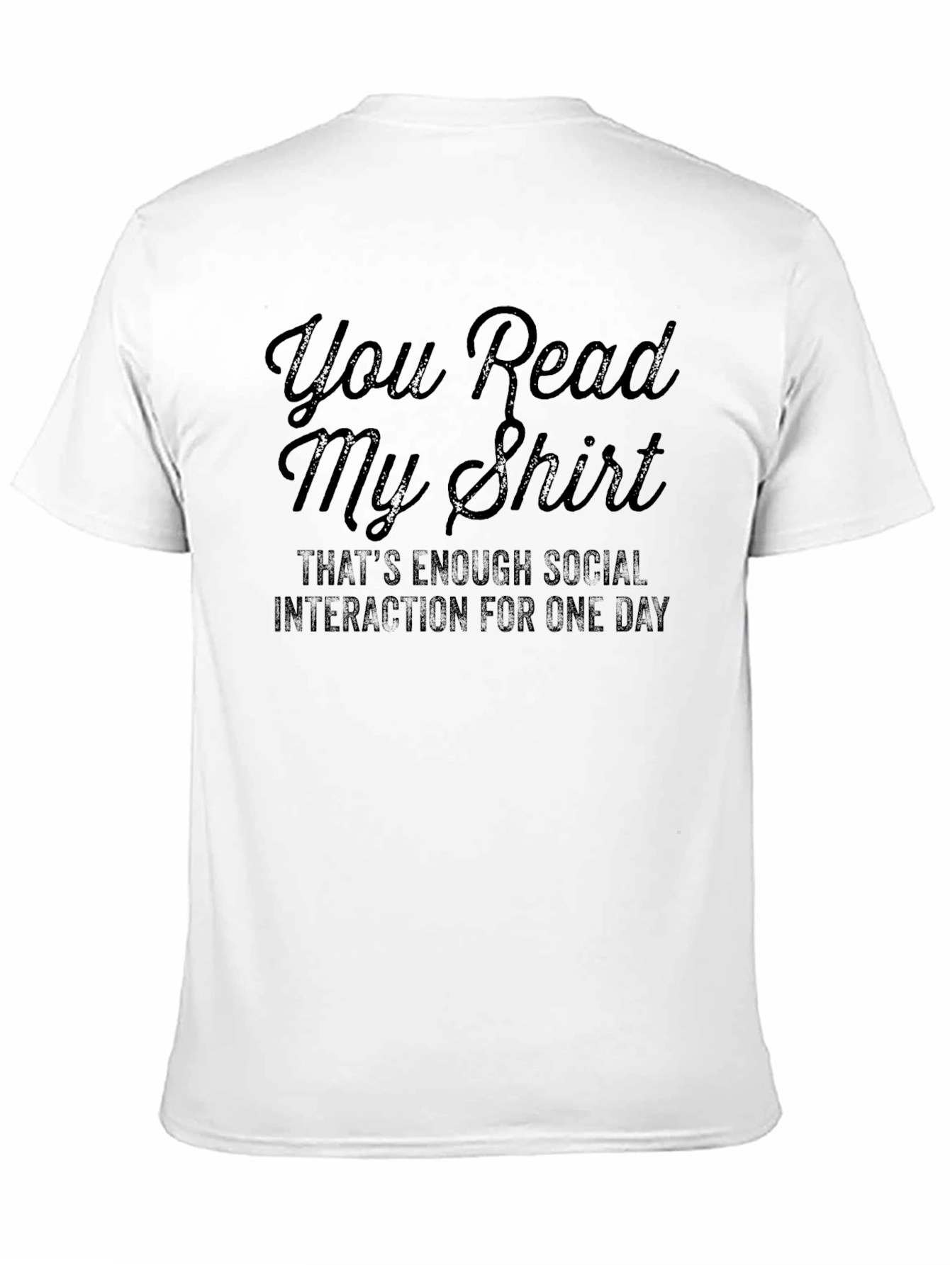 Black Funny Social Interaction T-Shirt view 11