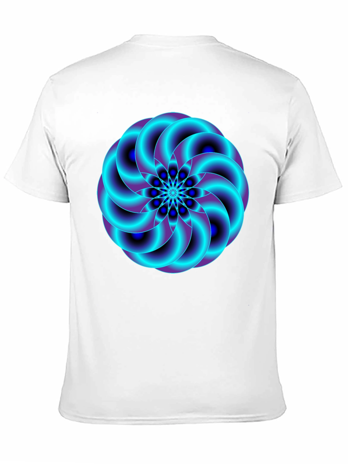 Black Vivid Swirl Graphic Tee - Premium Black Cotton Comfort view 11