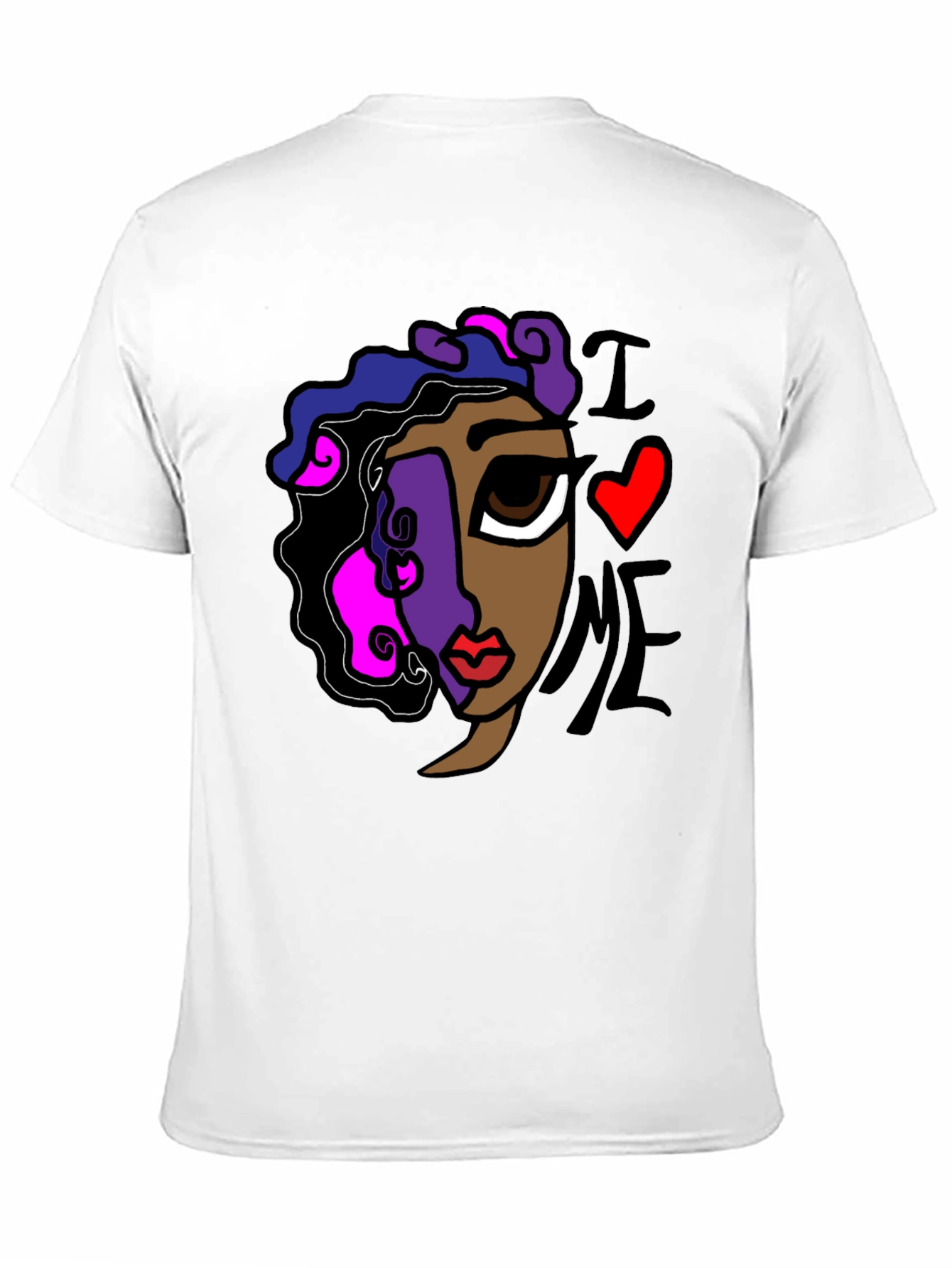 Black Abstract "I Love Me" Graphic Tee view 11