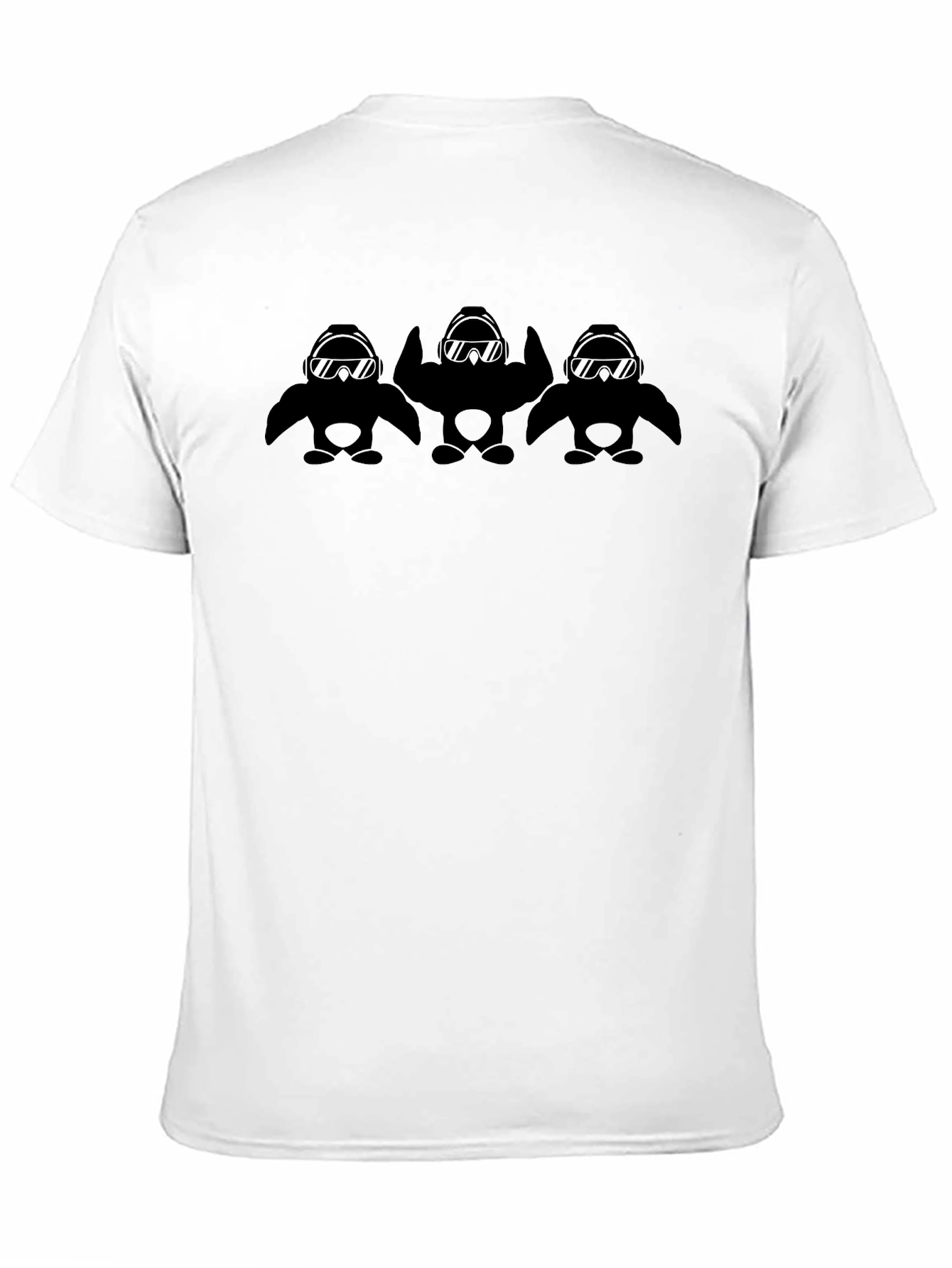 Penguin Squad Black T-Shirt - Cool Graphic Tee - 11