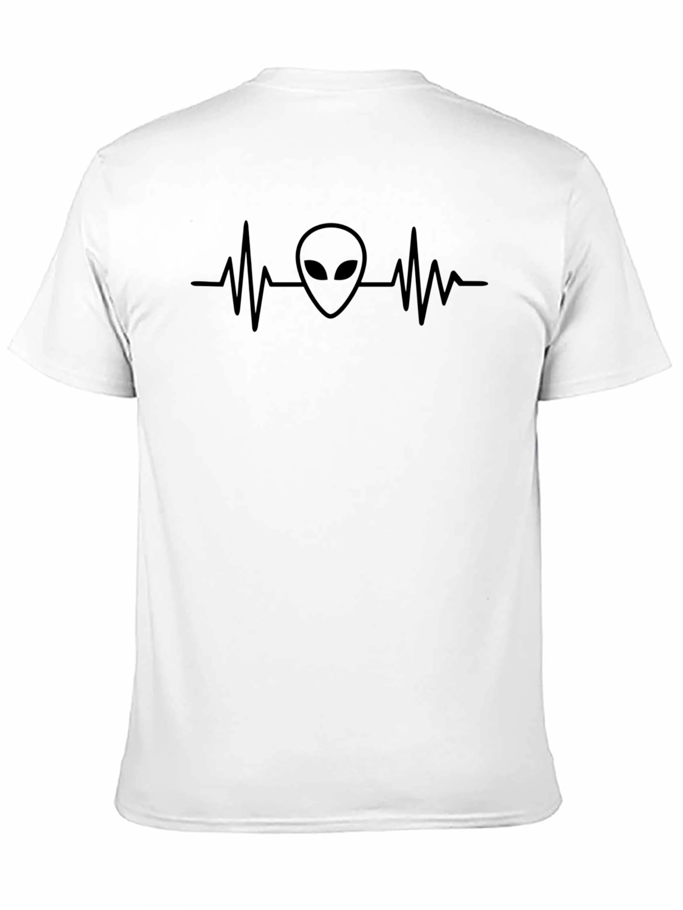 Black Alien Heartbeat Graphic T-Shirt - Black view 11