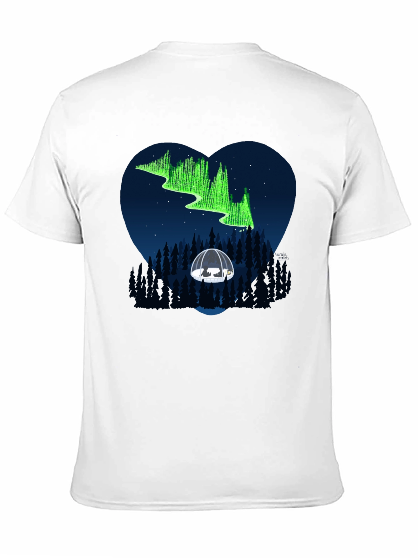 Aurora Borealis Heart Graphic Tee - 11