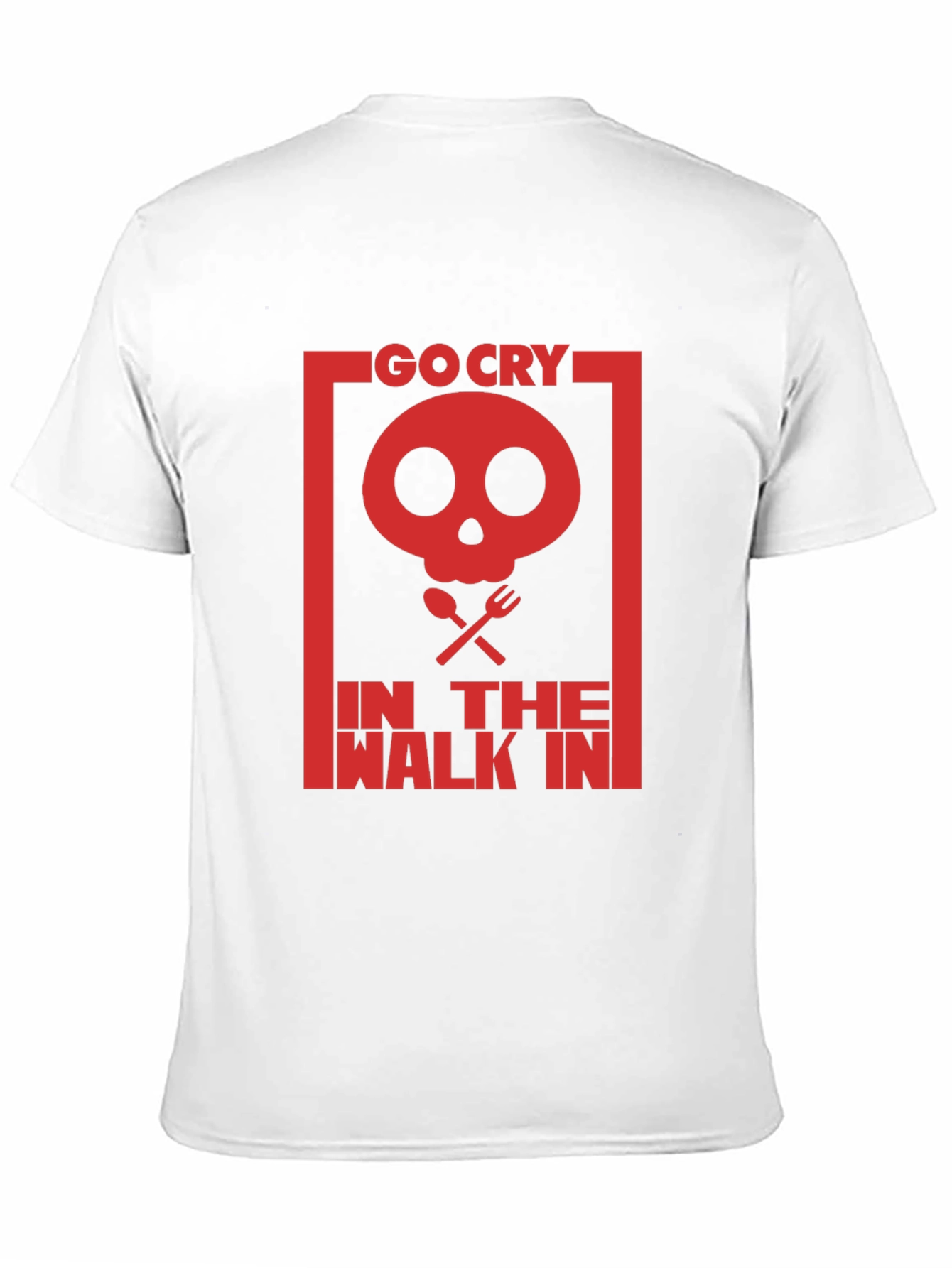 Black Go Cry In The Walk In T-Shirt - Funny Skull Graphic Tee view 11