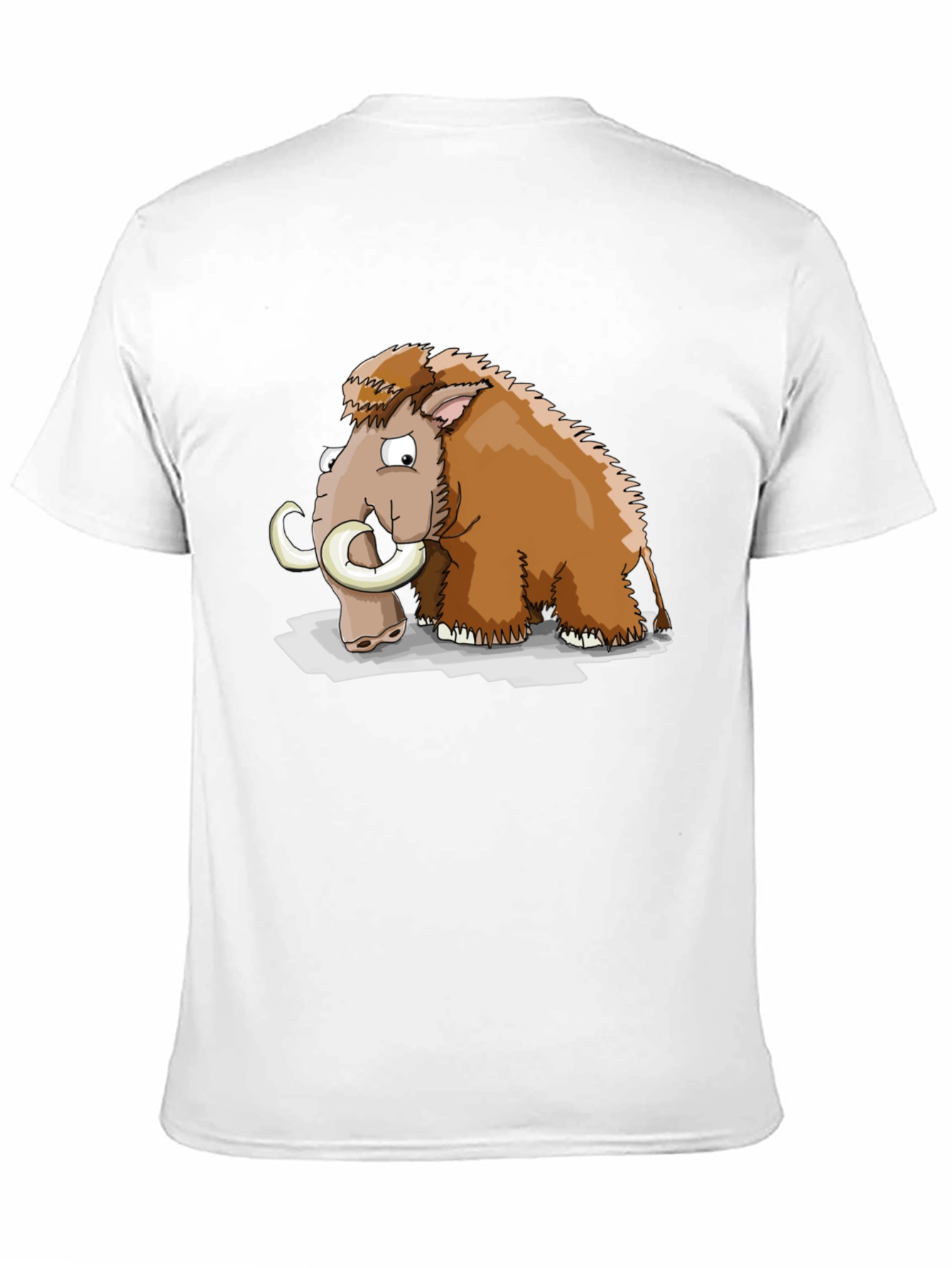 Cartoon Mammoth Graphic T-Shirt - Black - 11