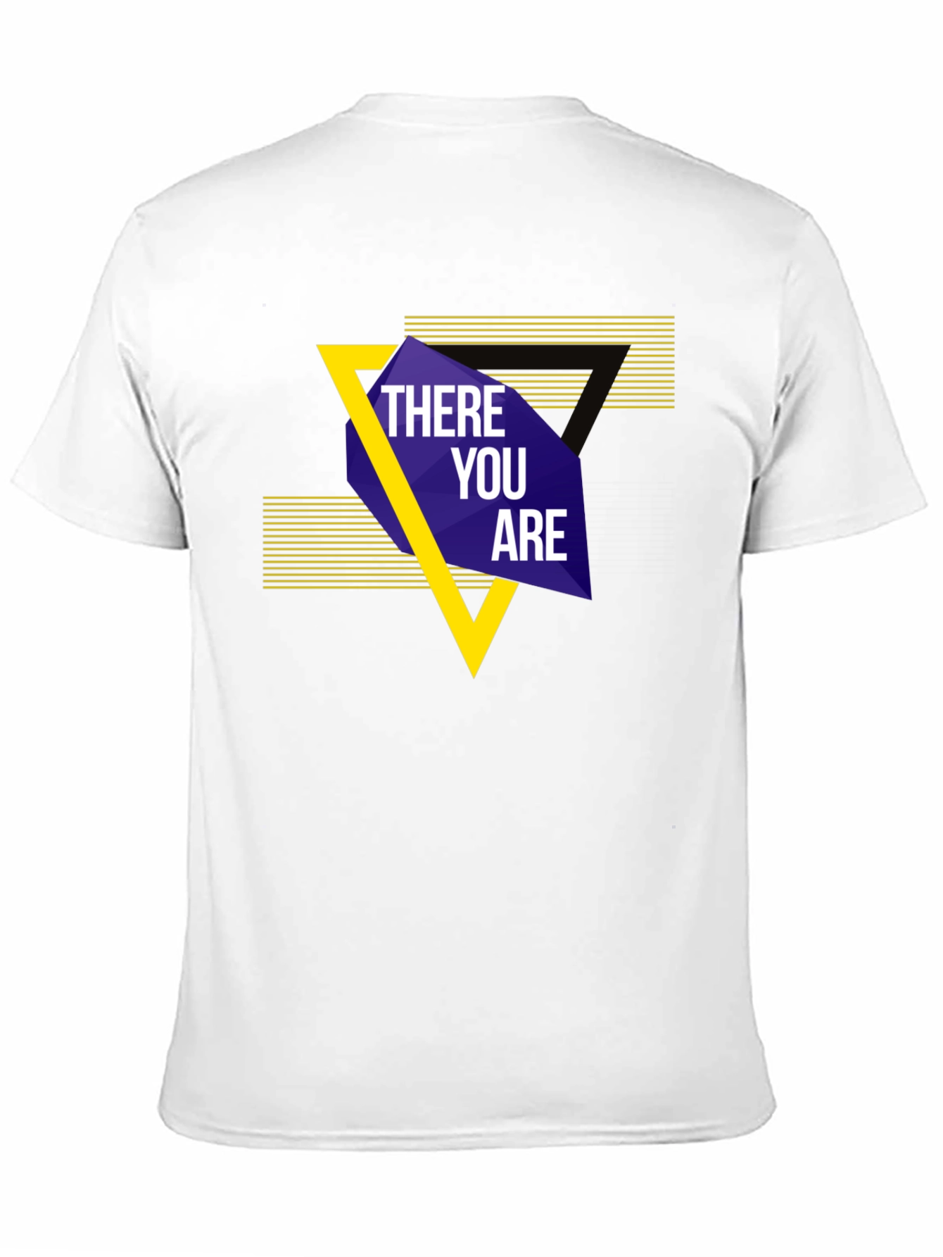 Black There You Are Graphic Tee - Bold Geometric Design view 11