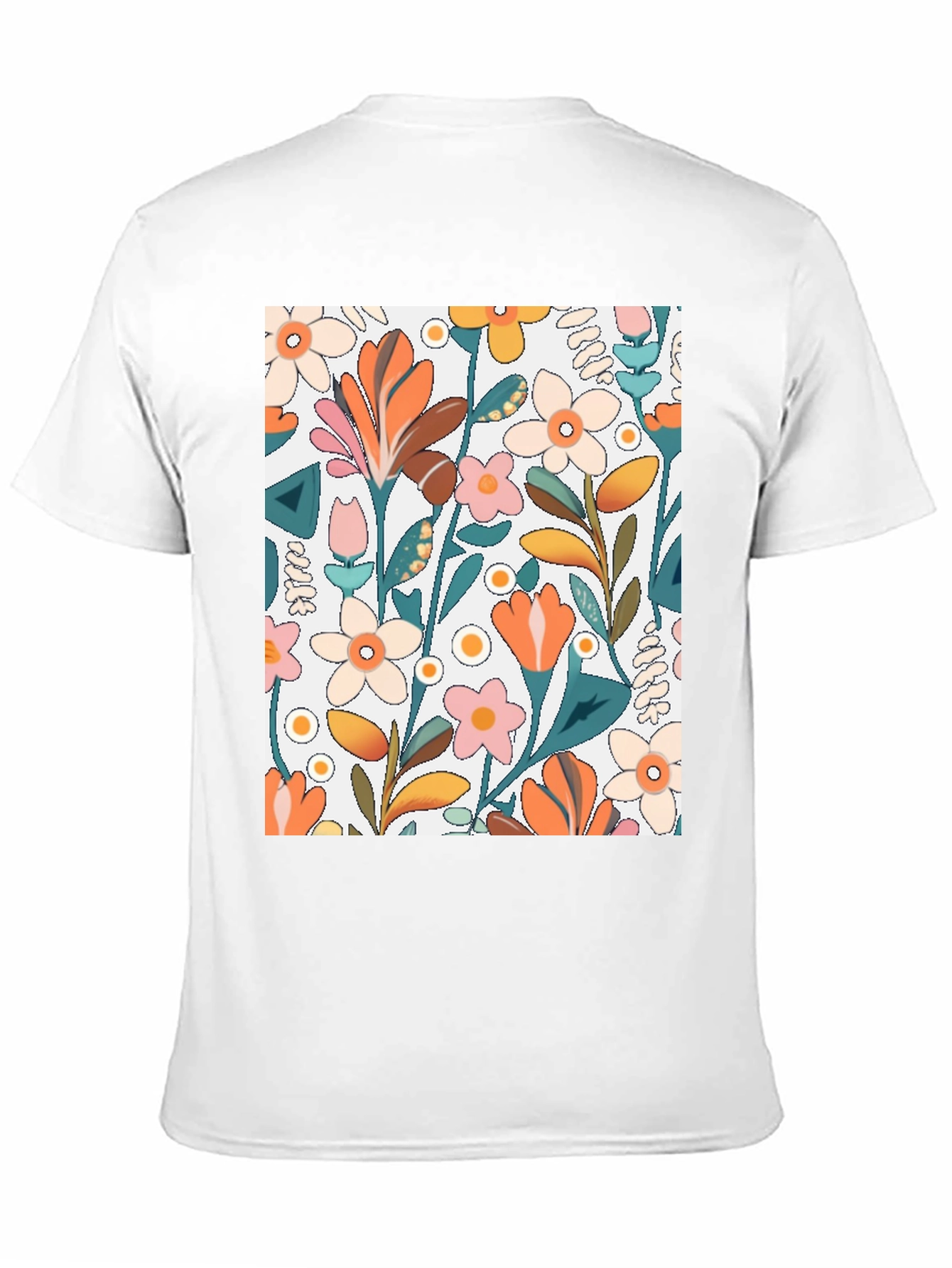 Black Floral Patterned T-Shirt view 11