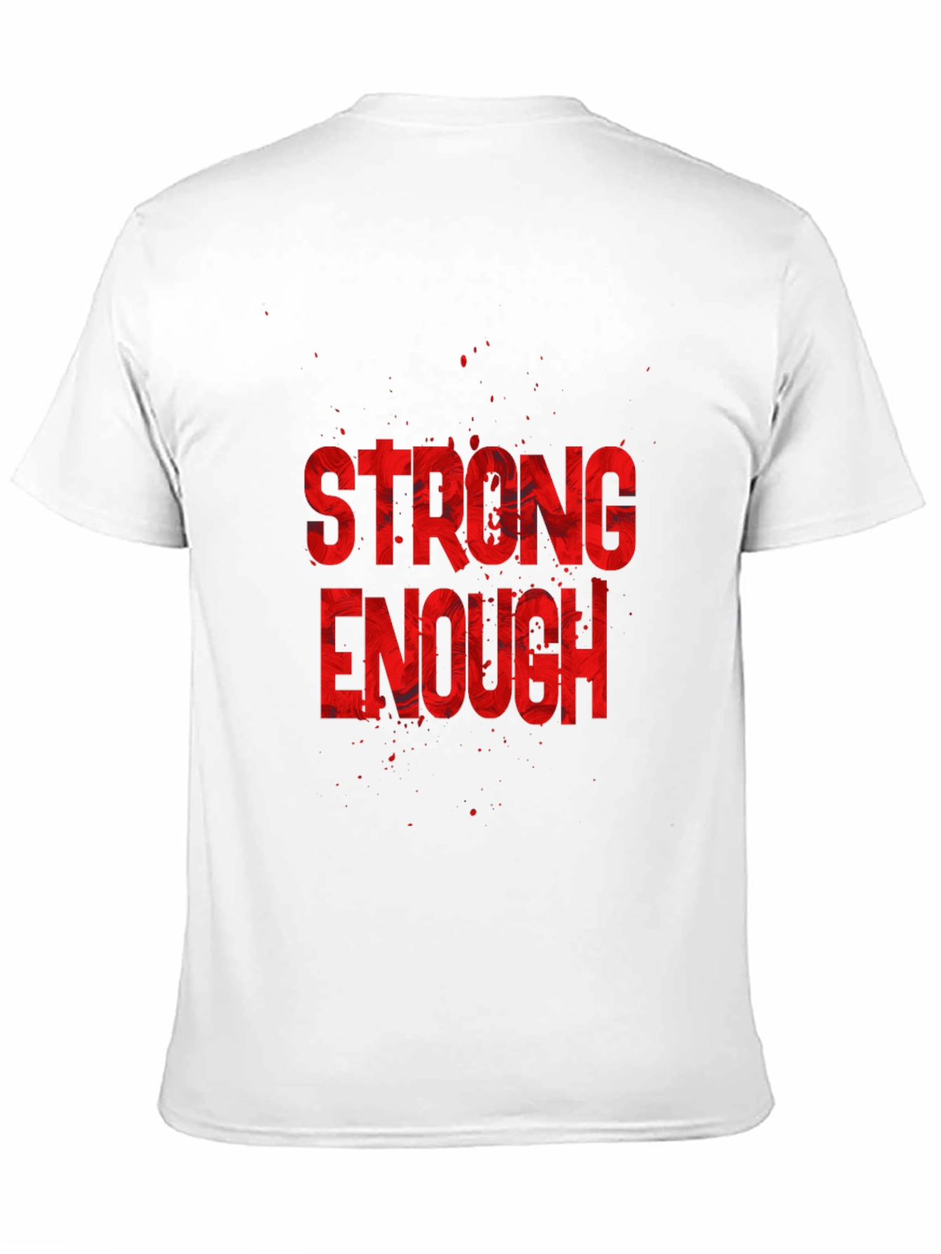 Black Strong Enough Graphic Tee - Black Cotton T-Shirt view 11