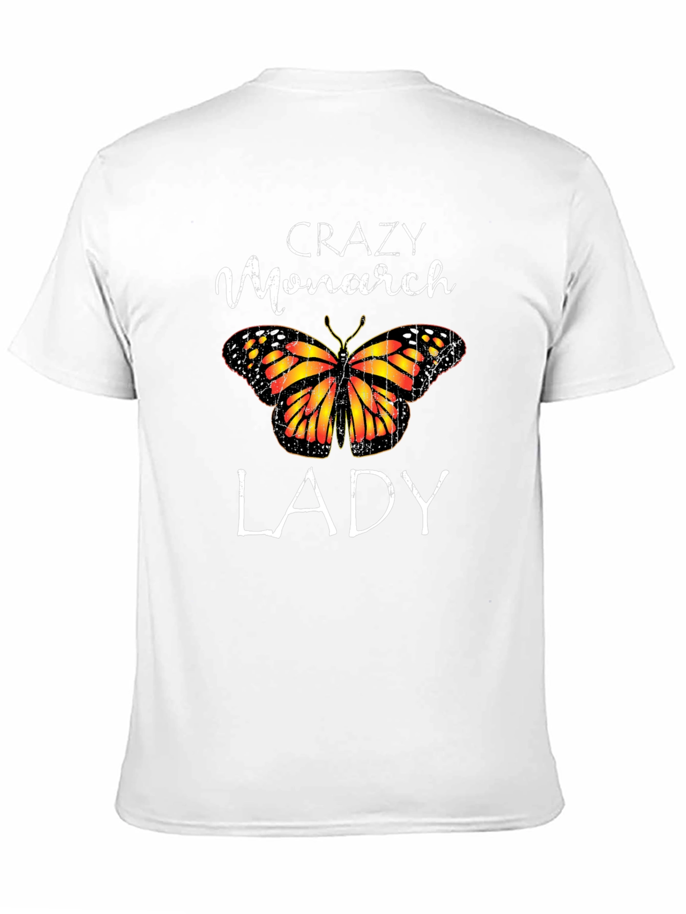 Black Crazy Monarch Lady Butterfly Graphic Tee view 11