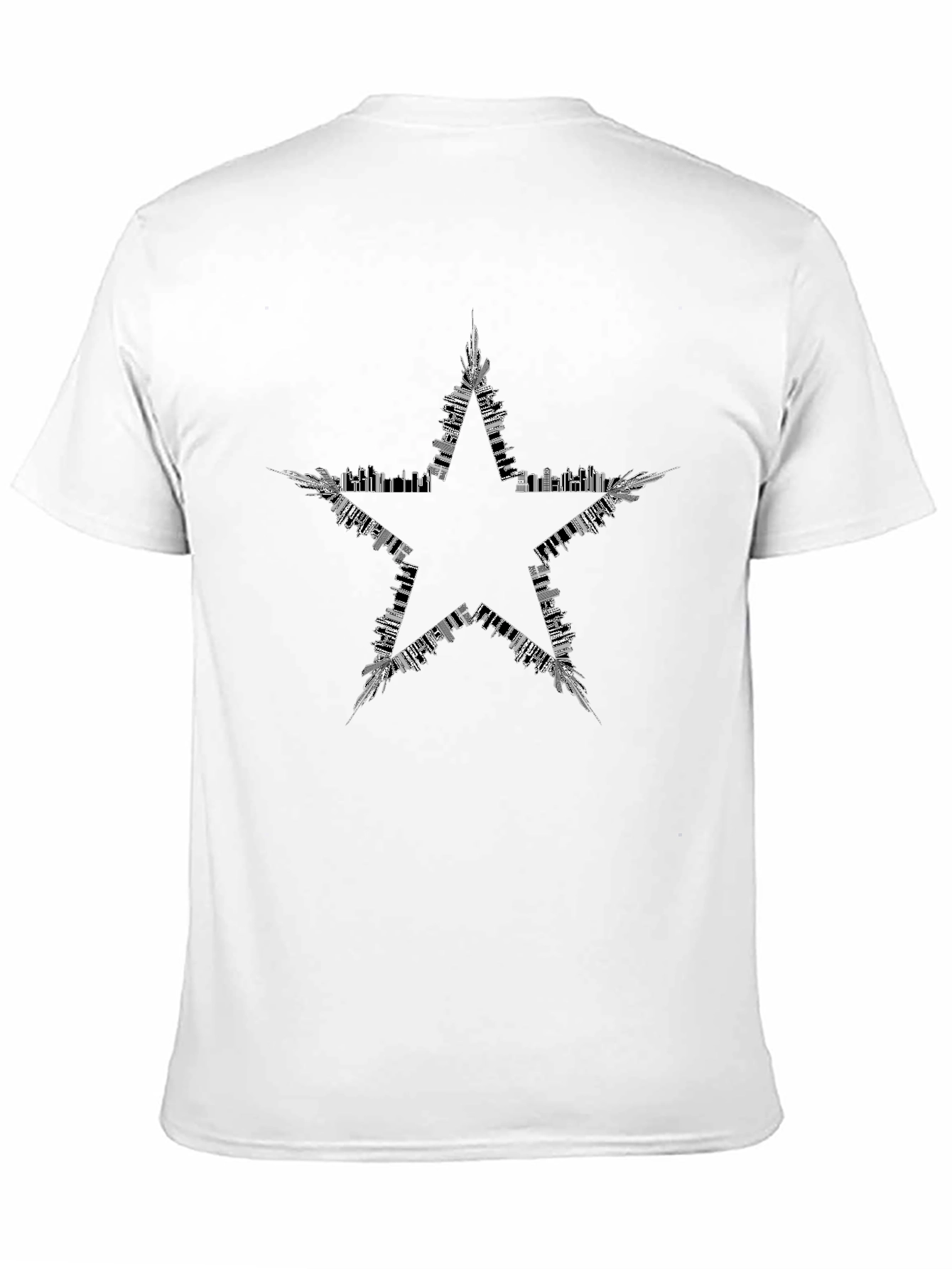 Cityscape Star Graphic Tee - Black - 11