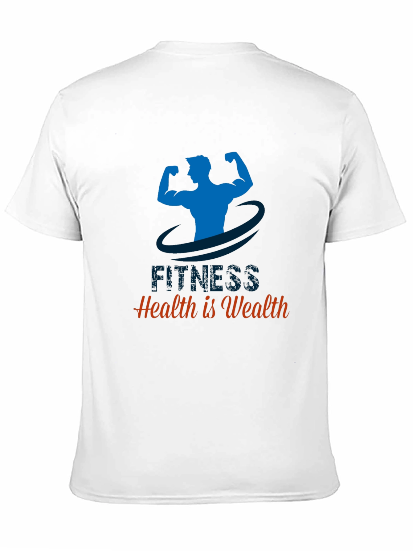 Black Fitness Graphic Tee - Health is Wealth view 11