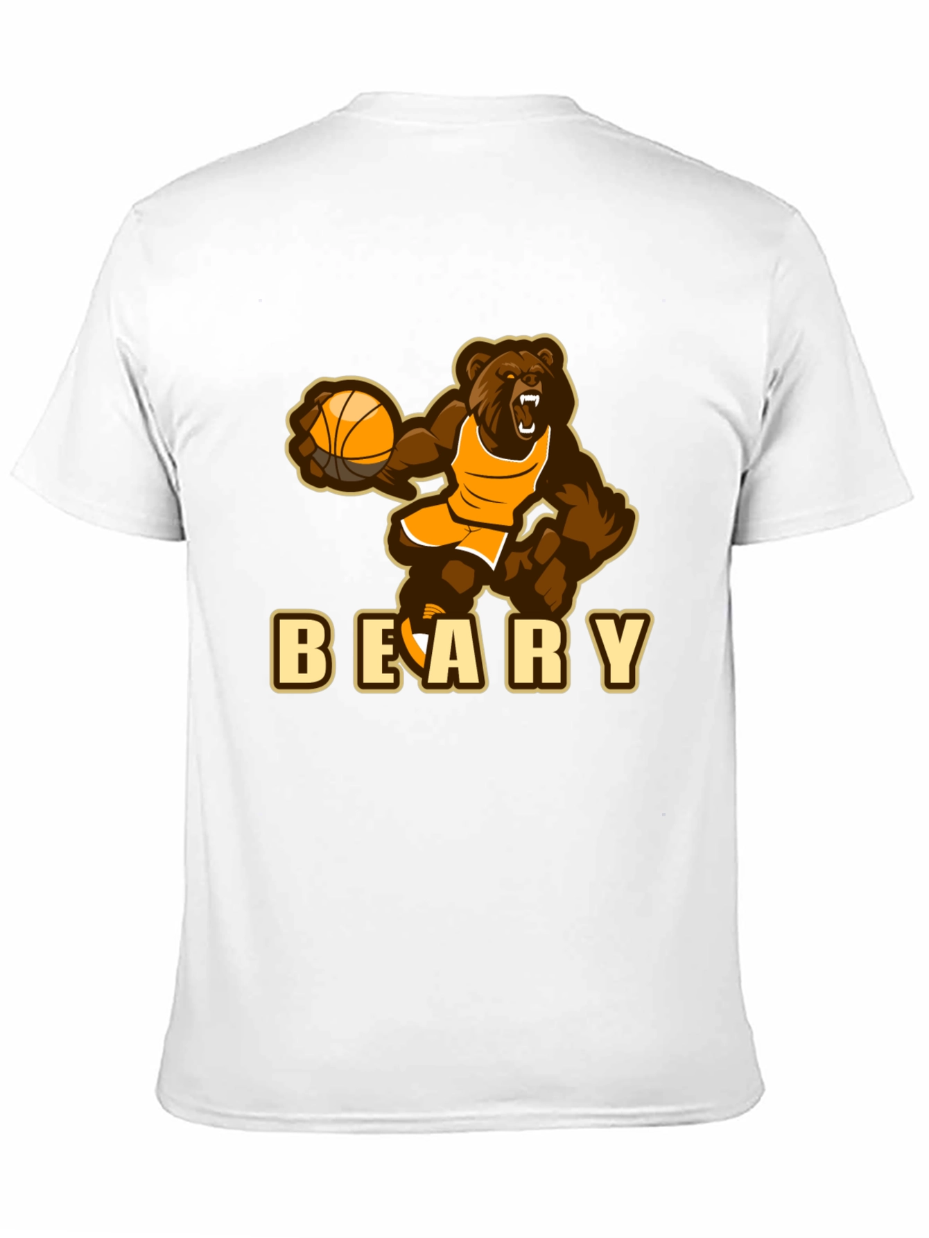 Black Beary Basketball T-Shirt - Funny Sports Tee view 11