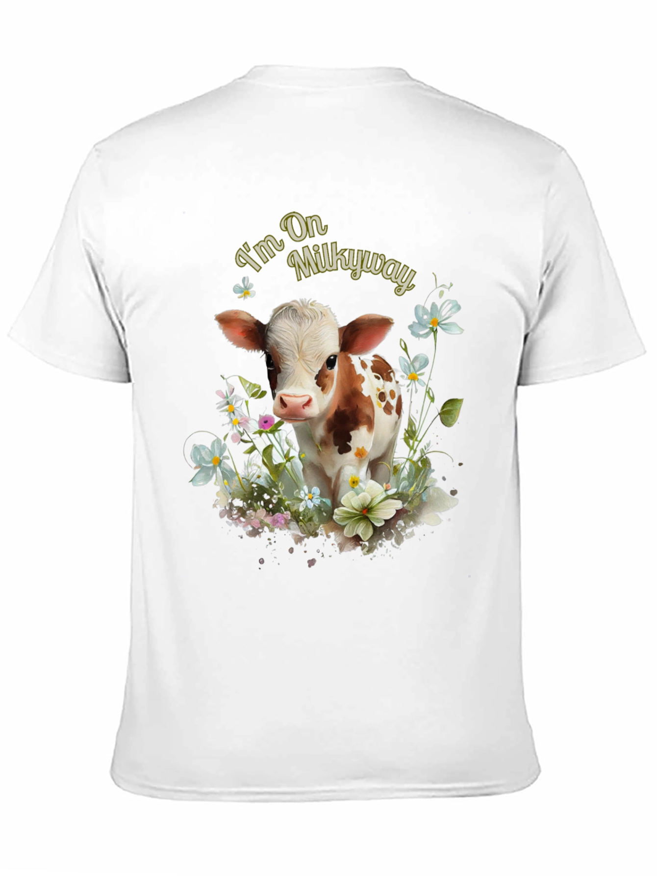 Black I'm On Milkyway Cute Cow Graphic Tee view 11