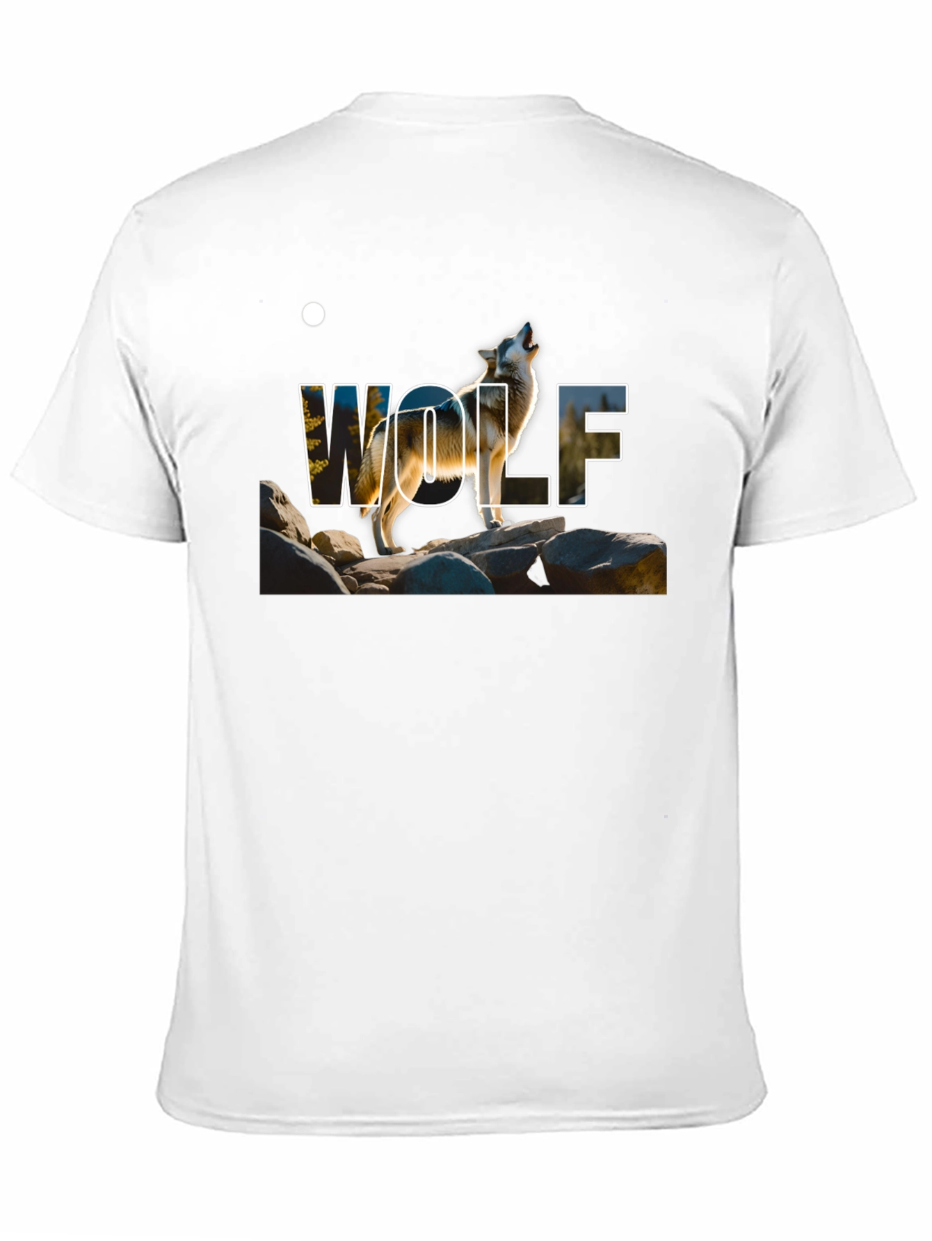 Black Wolf Graphic Print Black T-Shirt view 11
