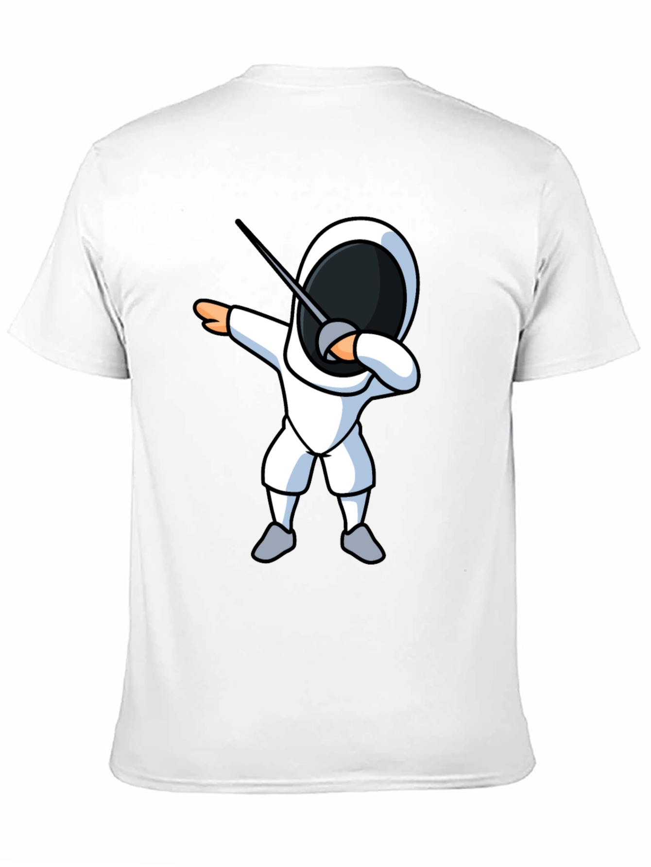 Black Fencing Dabbing T-Shirt - Black Graphic Tee view 11
