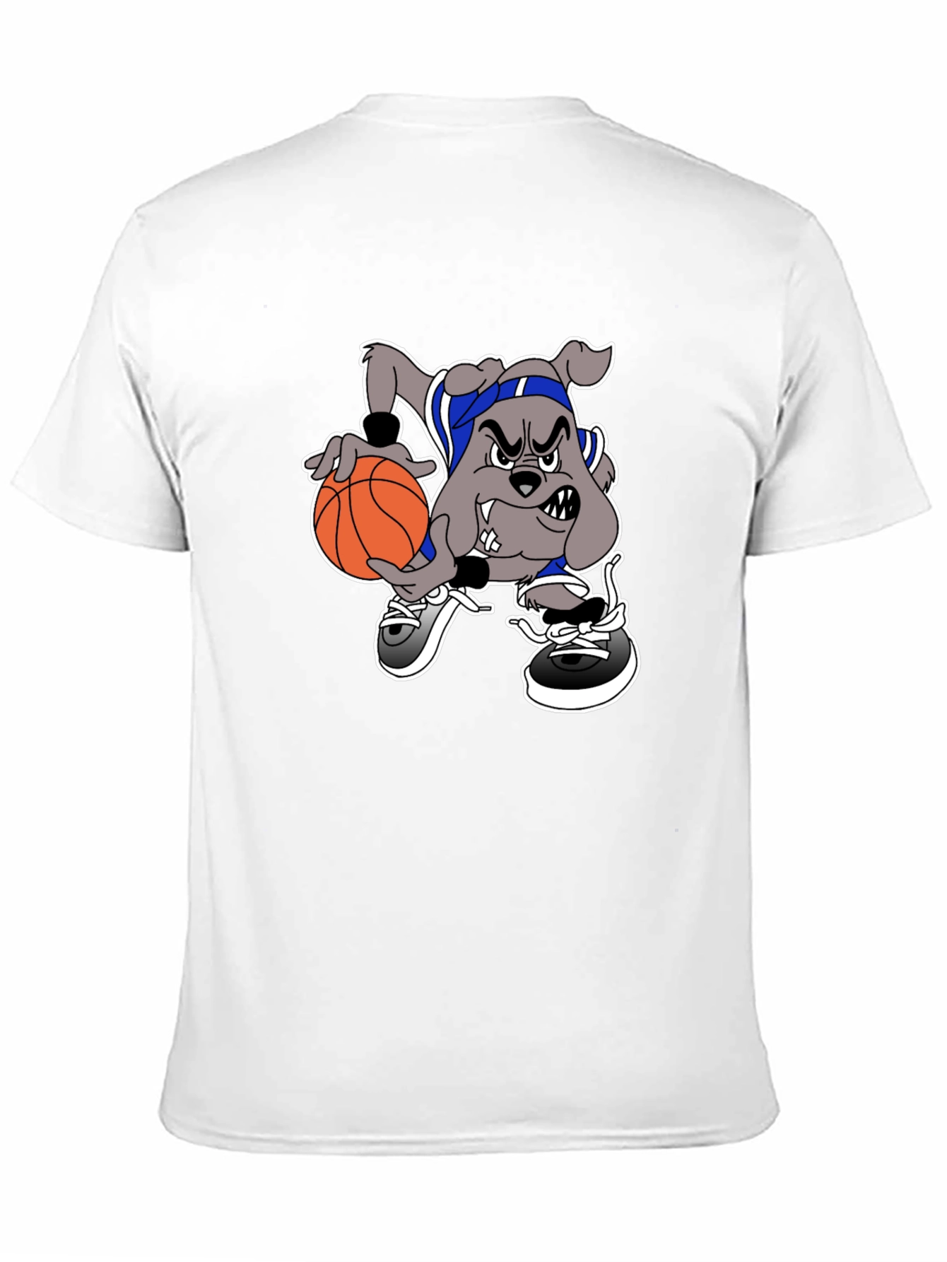 Black Basketball Bulldog Black T-Shirt view 11