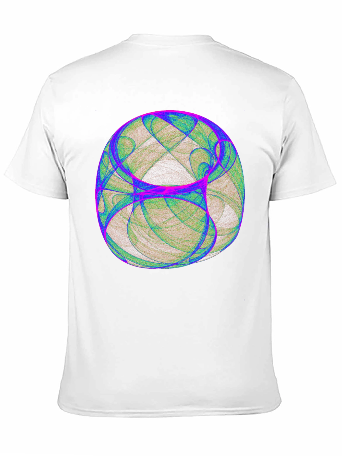 Black Abstract Orb Graphic Tee - Black Cotton Blend T-Shirt view 11