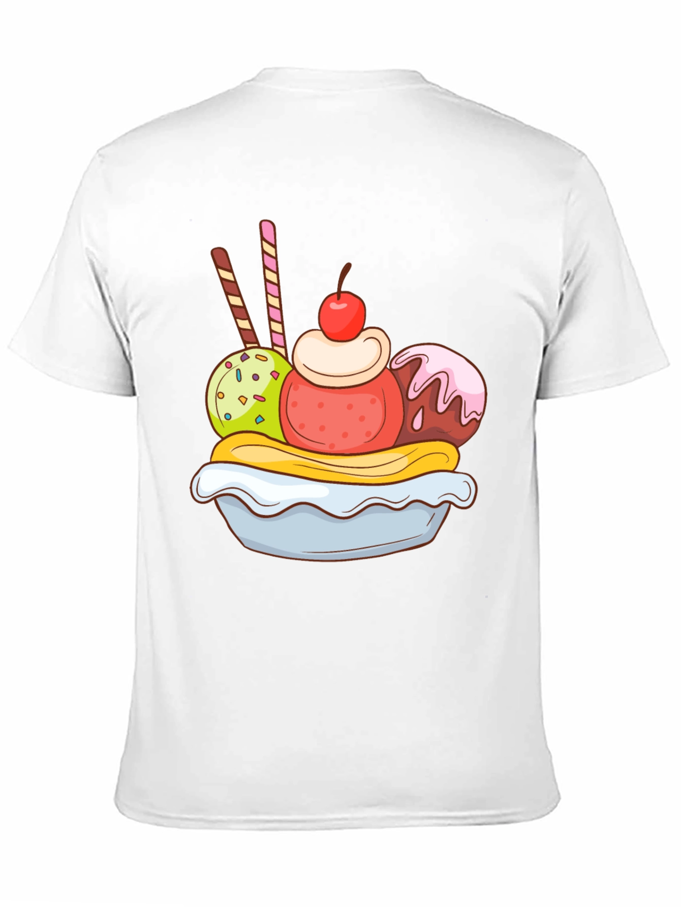 Black Banana Split Graphic Tee - Dessert Lover T-Shirt view 11