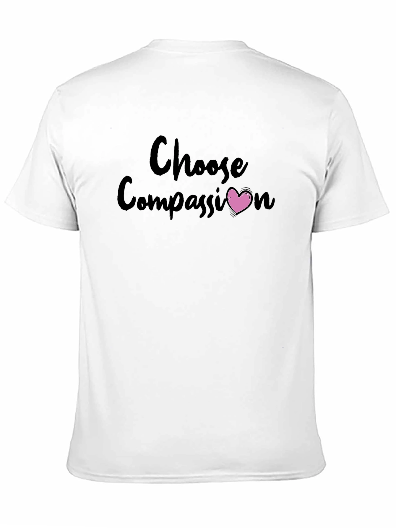 Black Choose Compassion Graphic Tee - Soft Cotton Blend view 11