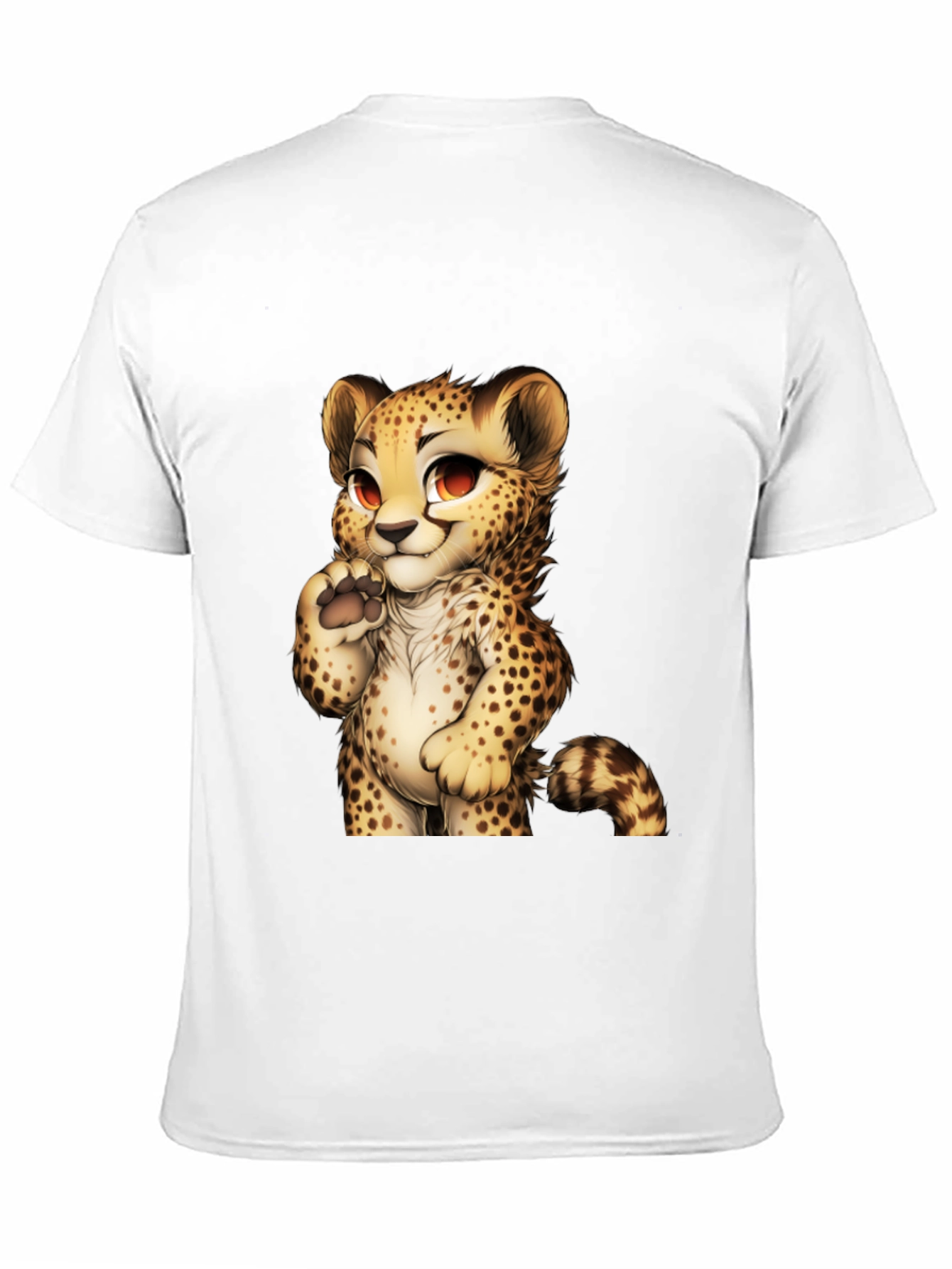 Black Cute Cheetah Graphic Tee - Black view 11