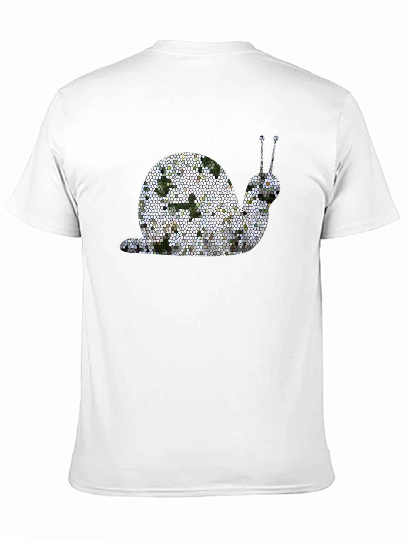 Black Mosaic Snail Graphic Tee - Unique Design view 11