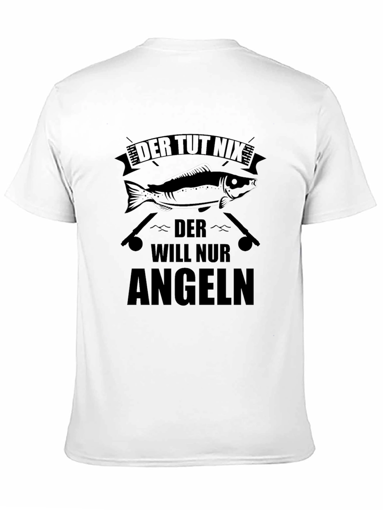 Black Fishing Graphic T-Shirt - "Der Tut Nix Angeln" view 11