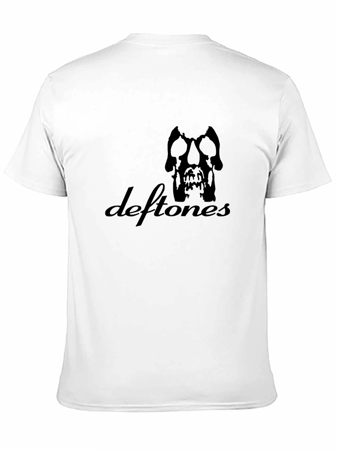 Black Deftones Band Skull Logo Black T-Shirt view 11