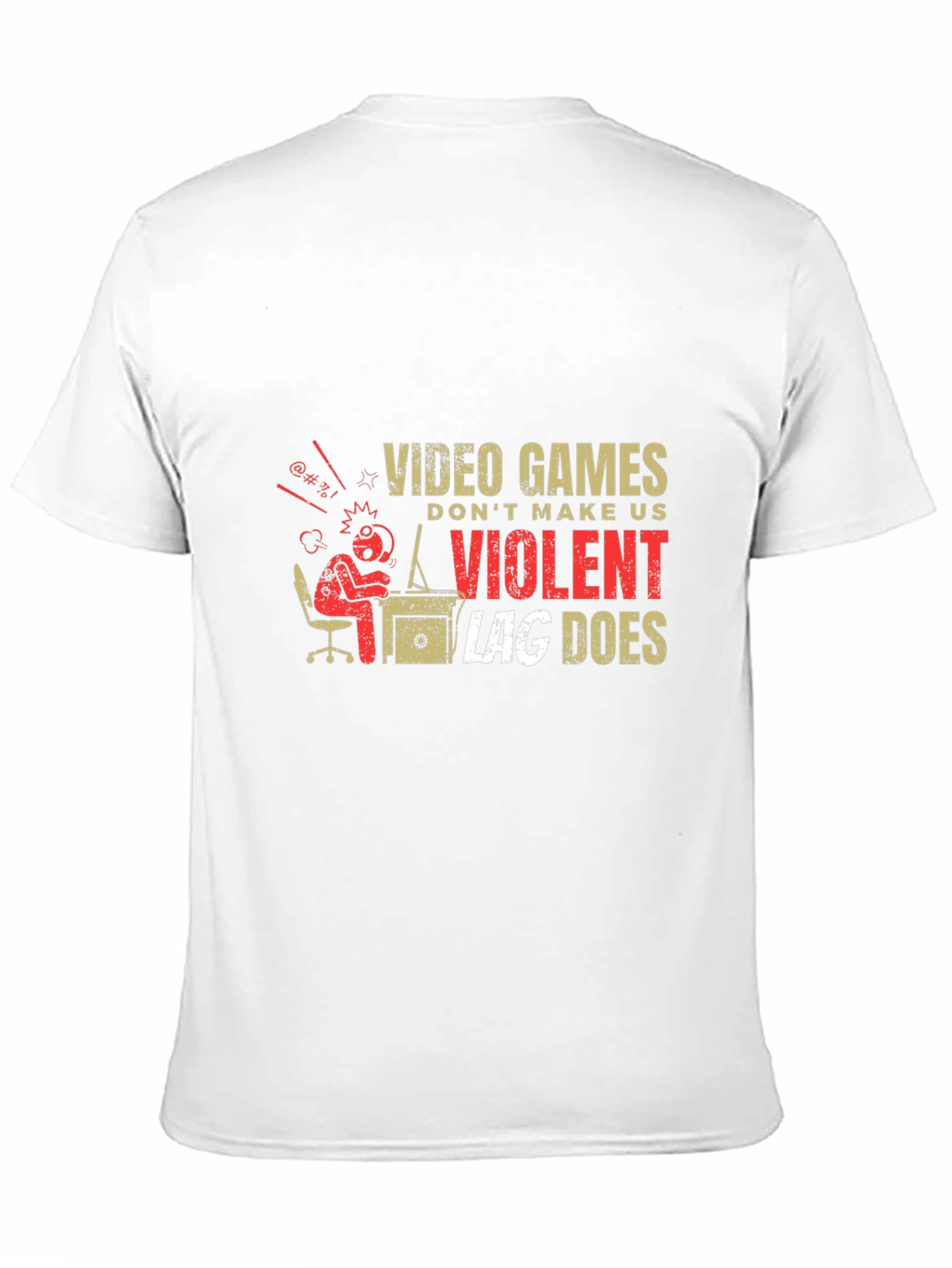 Black Video Game Lag T-Shirt view 11