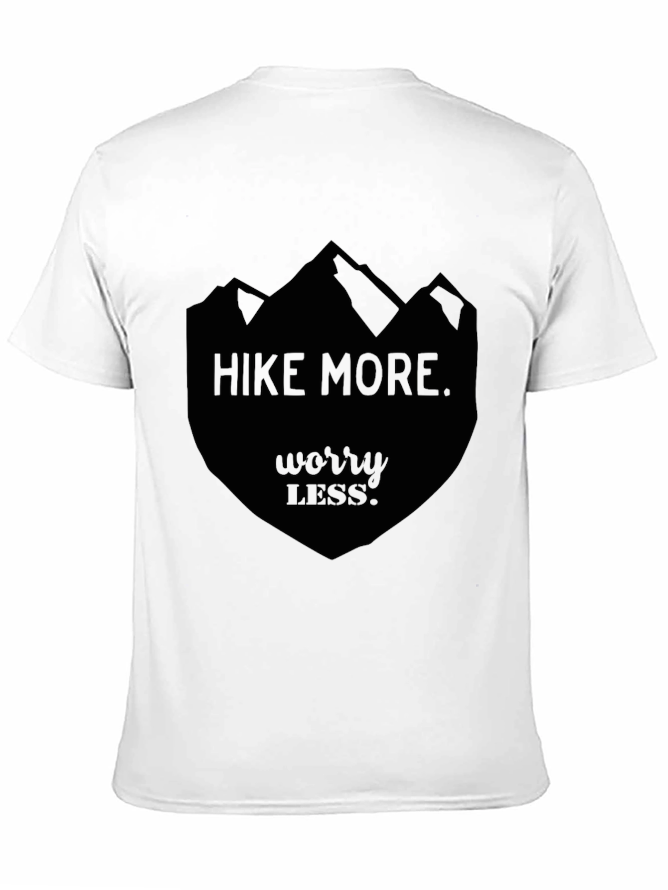 Black Hike More Worry Less Black Graphic Tee view 11