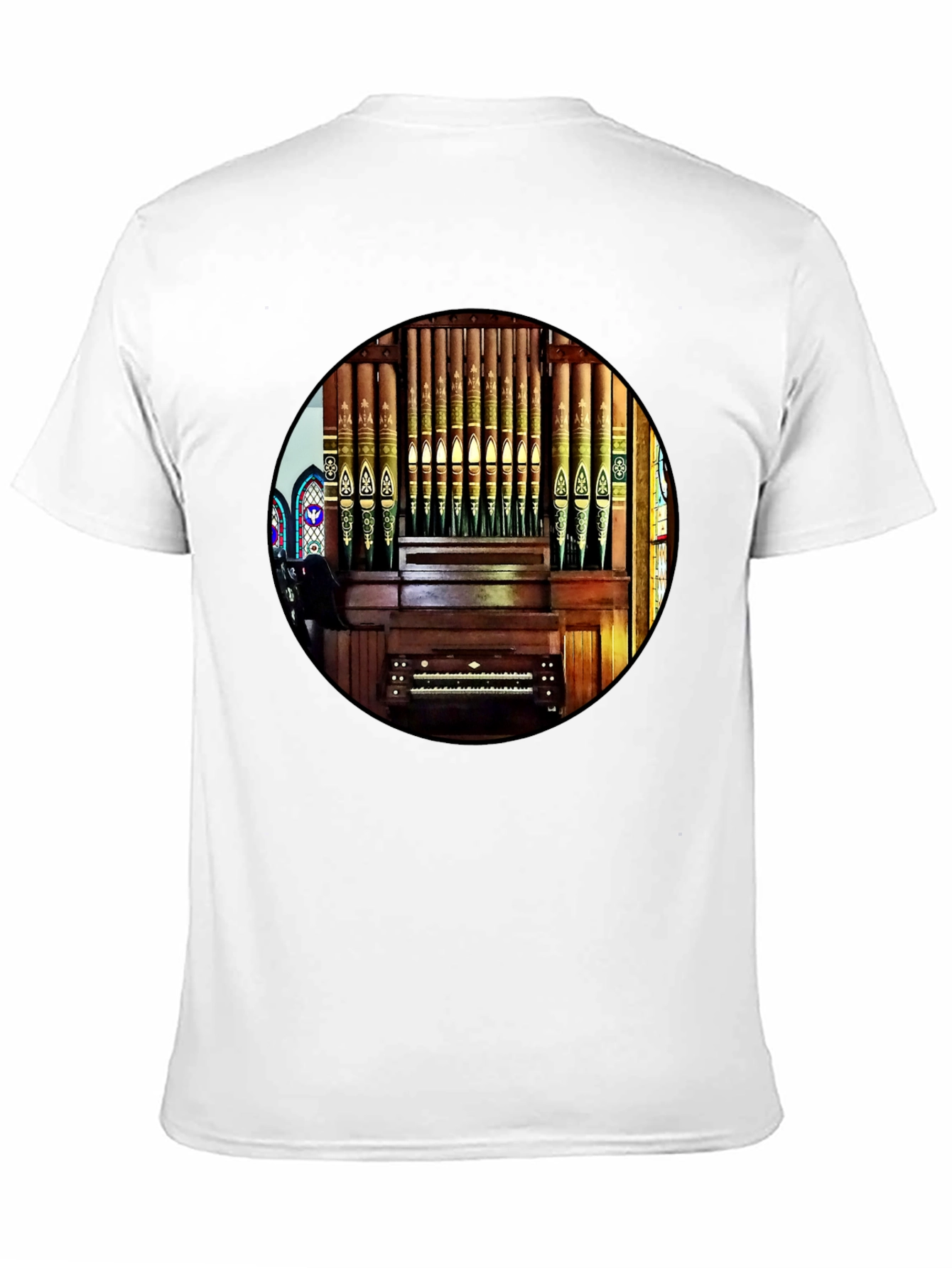 Black Vintage Organ T-Shirt view 11