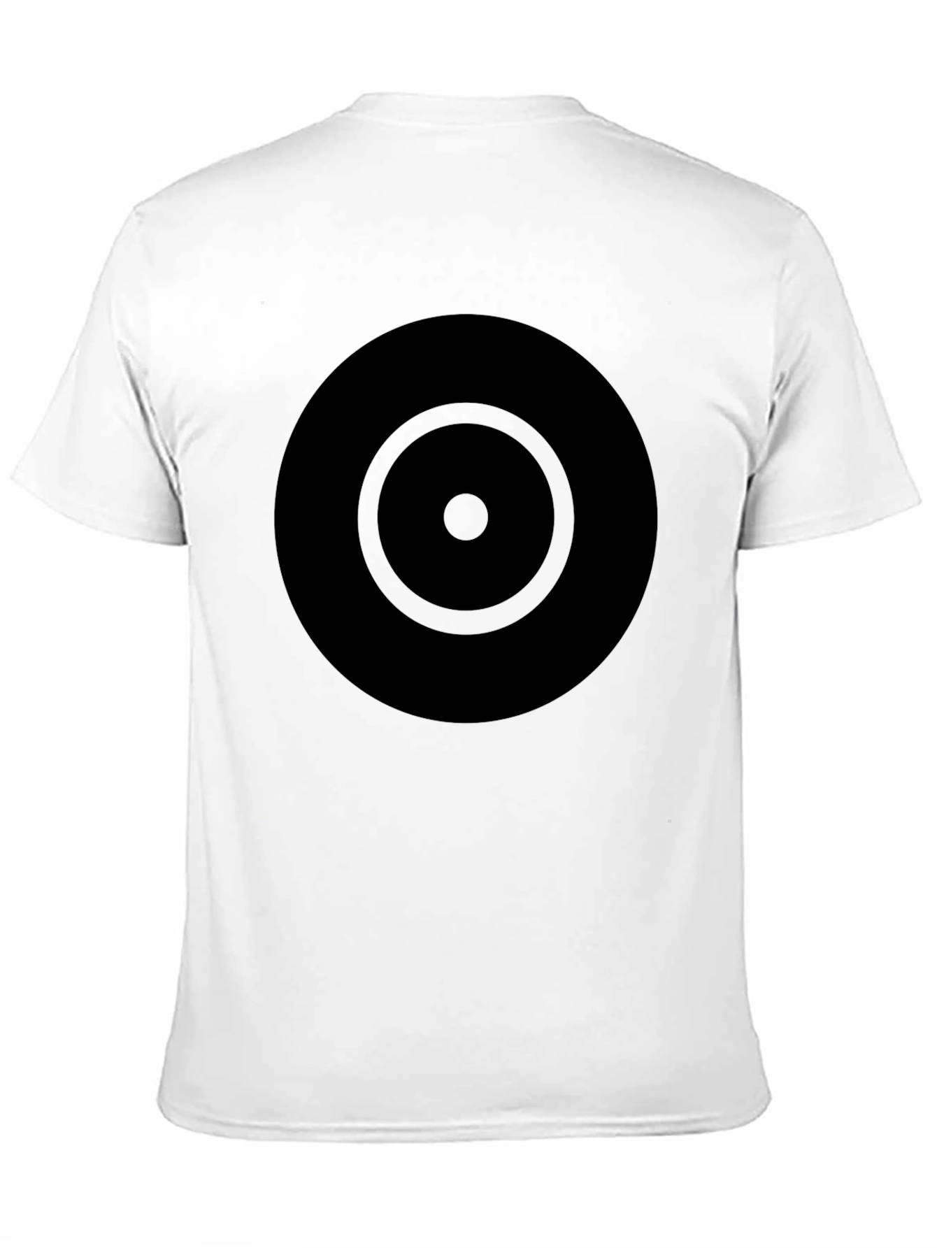 Black Men's Black Graphic Tee - Circle Target Design view 11