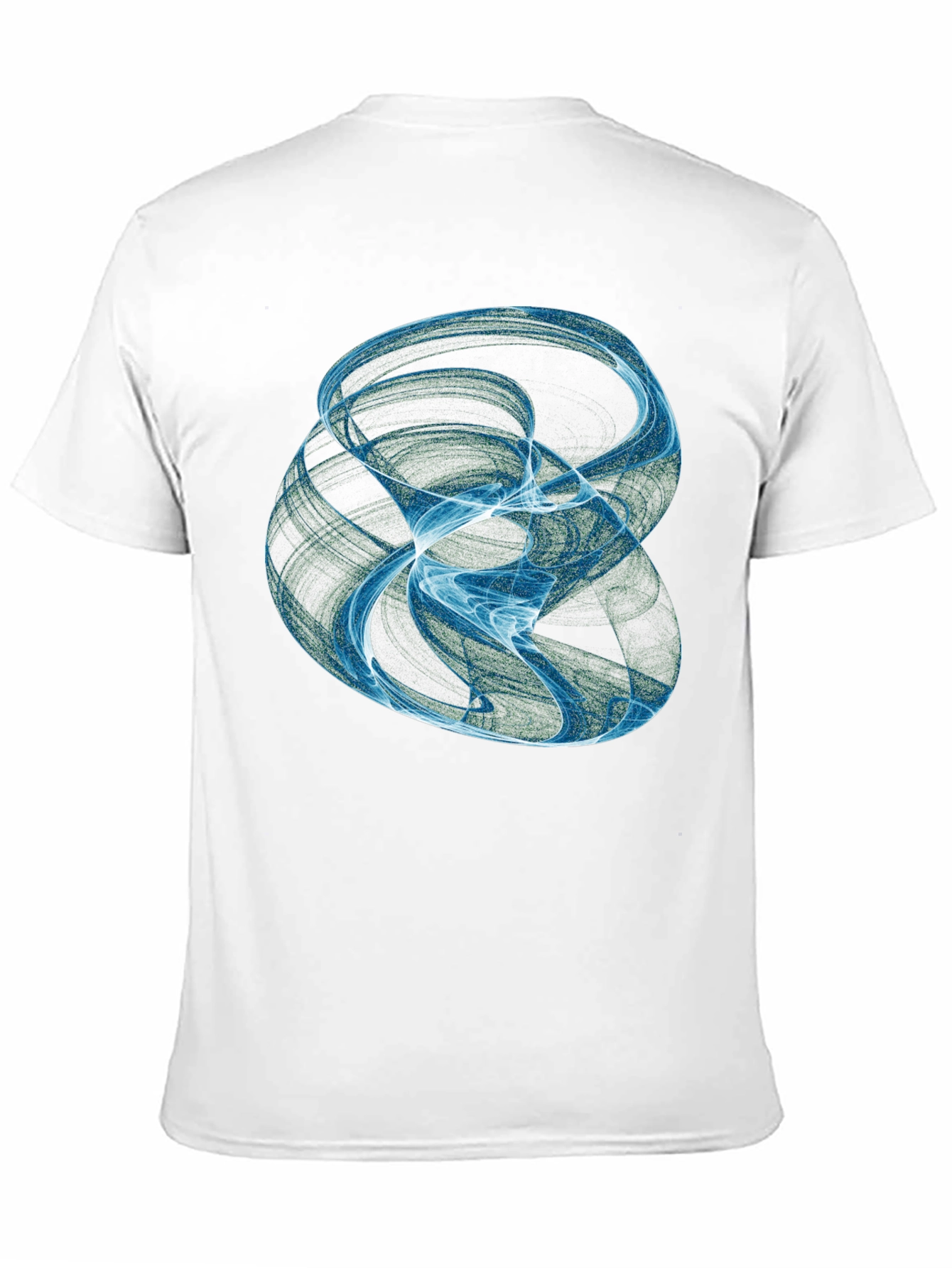 Black Abstract Swirl Graphic Black T-Shirt view 11