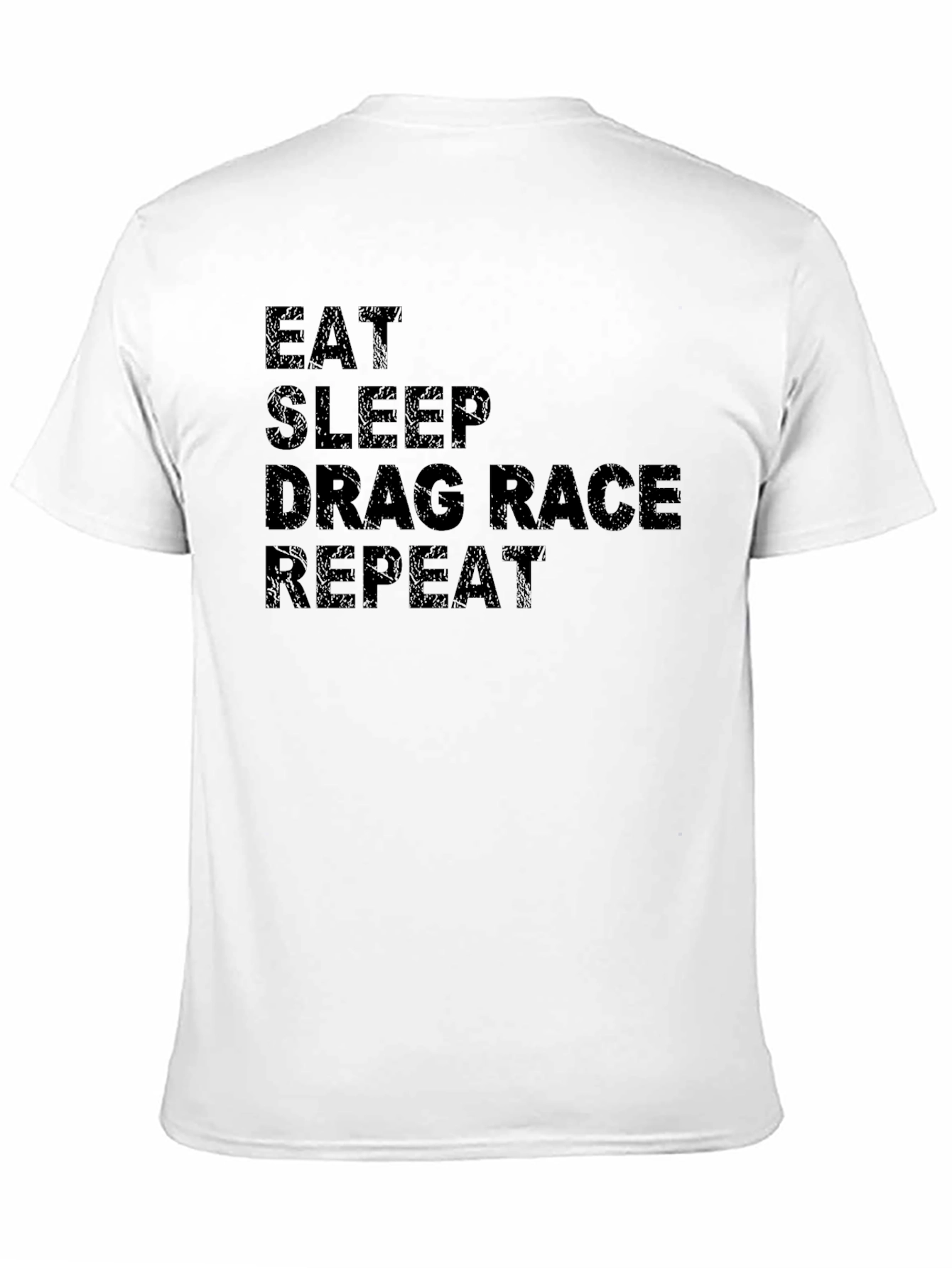 Black Eat Sleep Drag Race Repeat Men's Black T-Shirt view 11