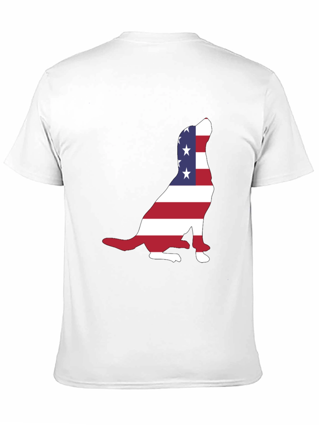 Black Patriotic Dog USA Flag T-Shirt view 11
