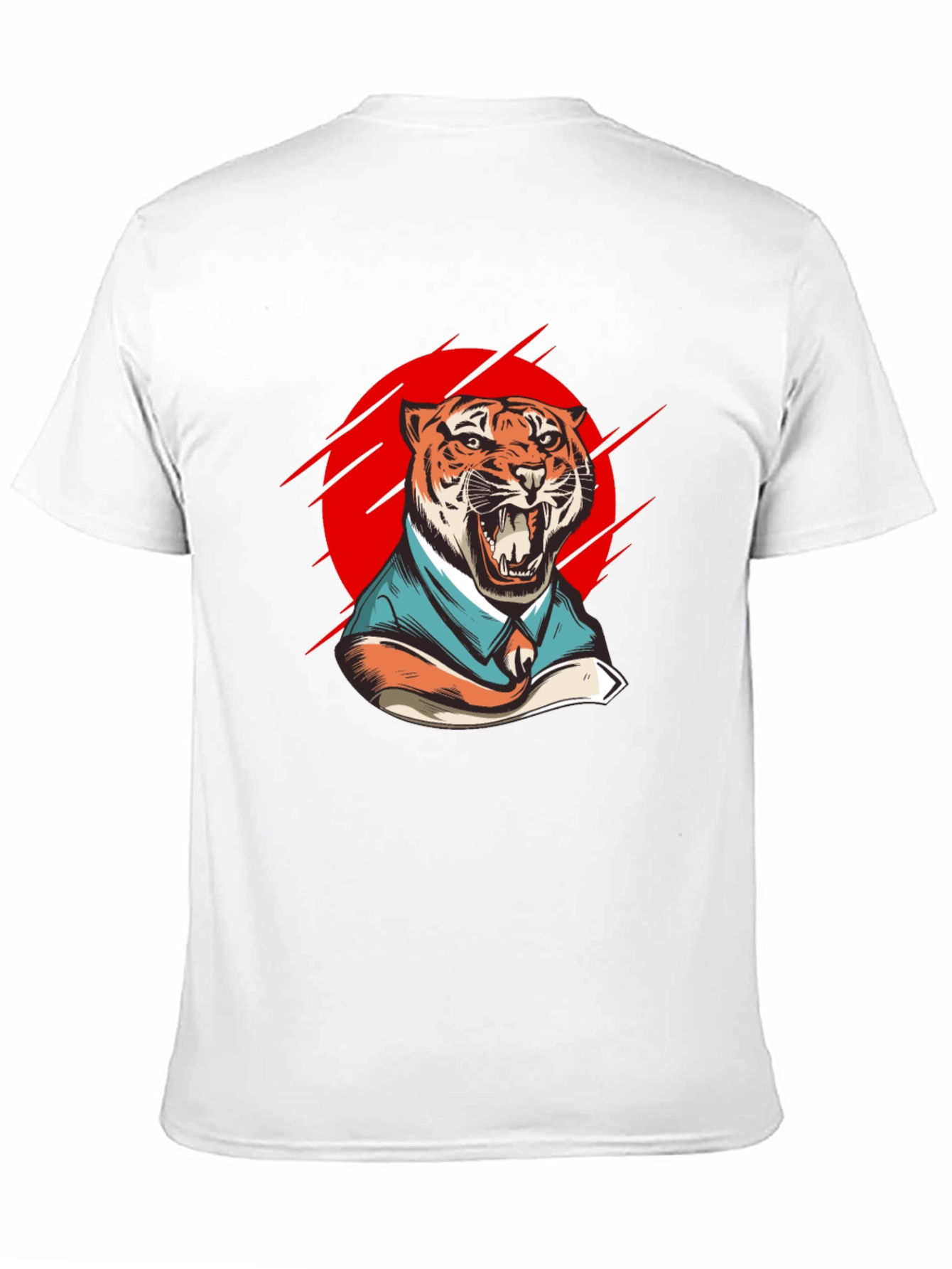 Black Tiger in Suit Graphic T-Shirt - Black view 11