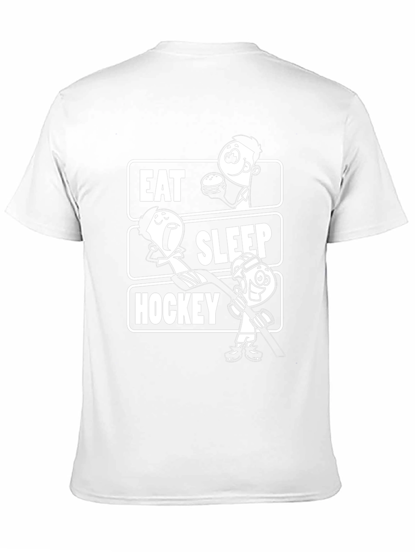 Black Eat Sleep Hockey Black Graphic T-Shirt view 11