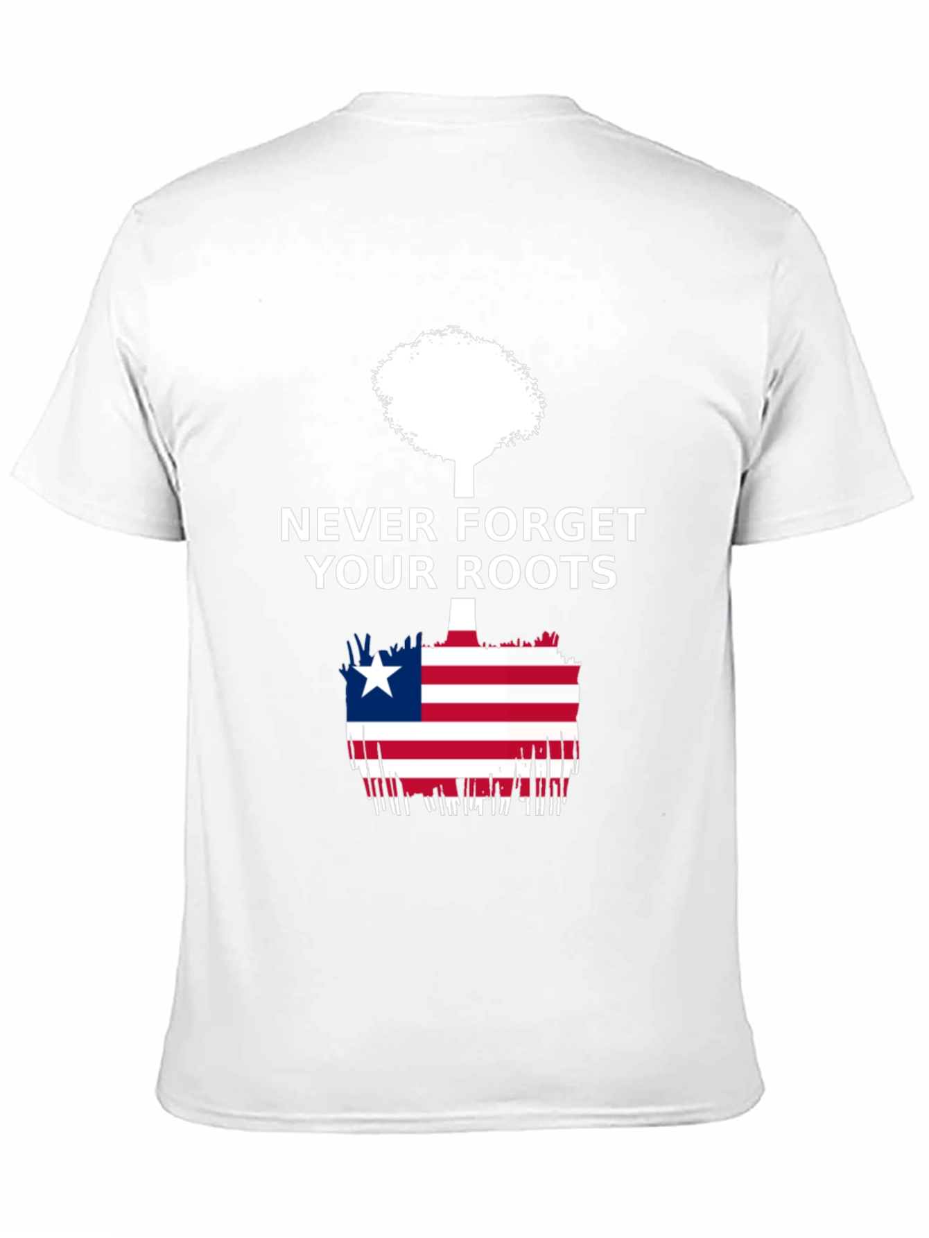 Black Never Forget Your Roots Liberia Flag T-Shirt view 11
