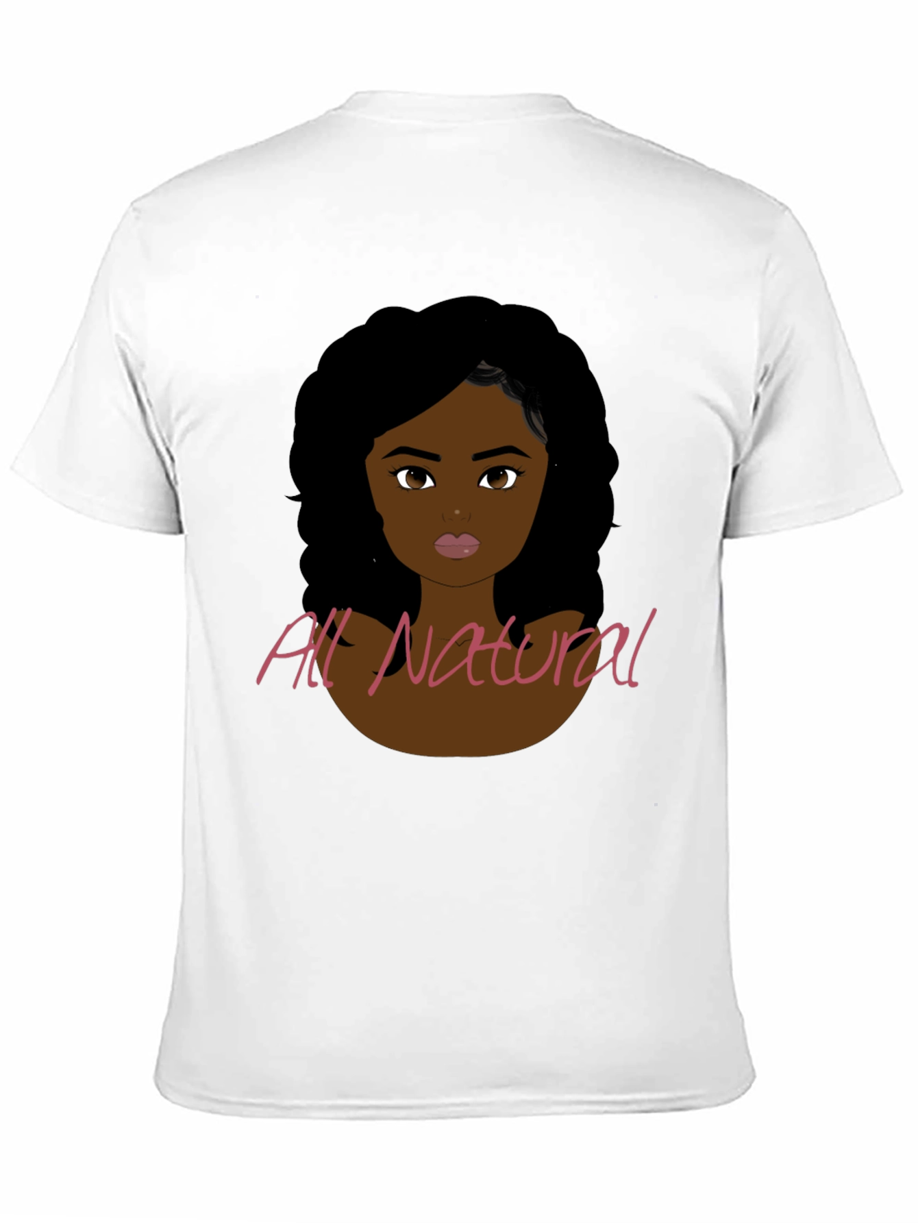 Black All Natural Woman Graphic Print T-Shirt view 11