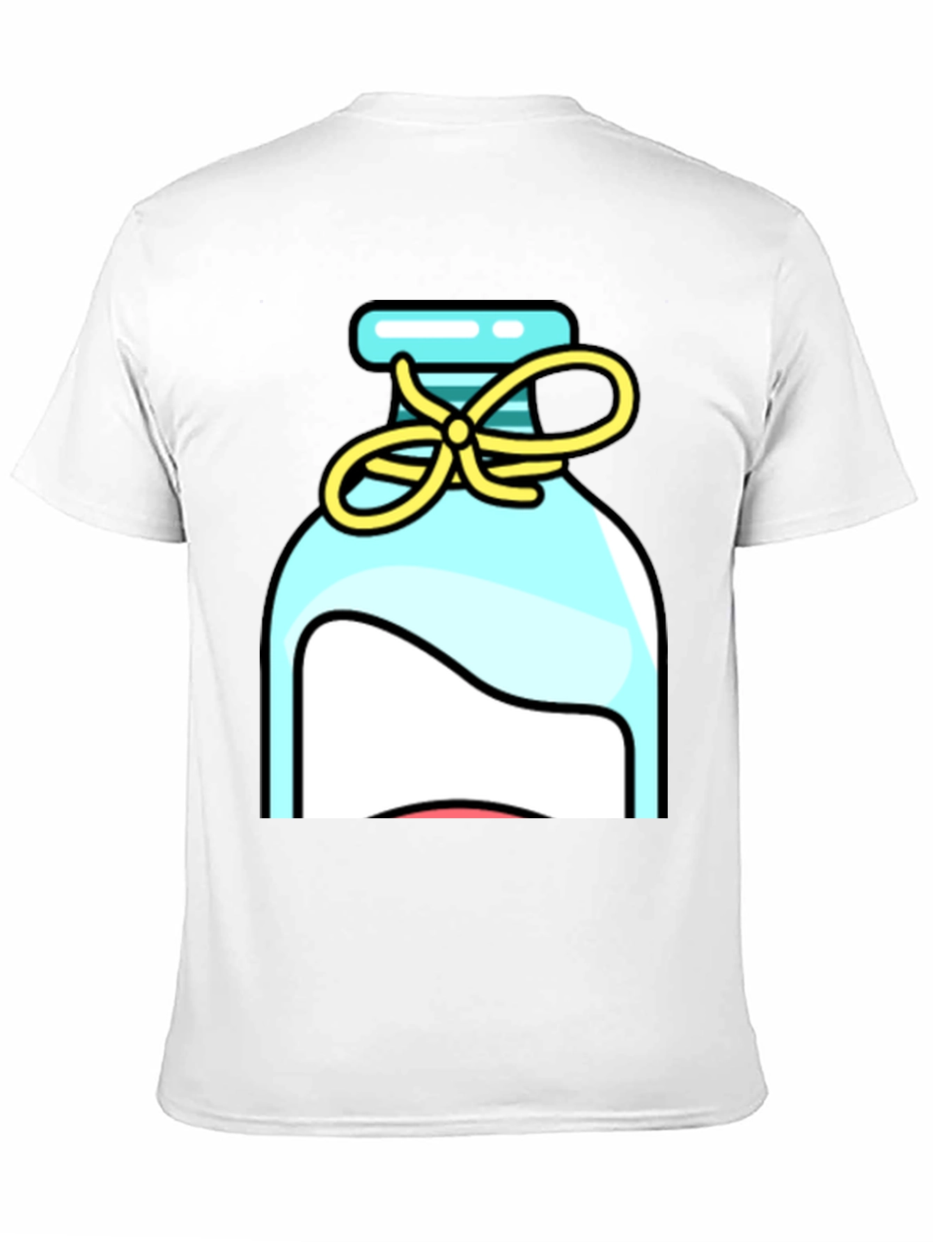 Black Whimsical Bottle Graphic Tee - Stylish Unisex T-Shirt view 11