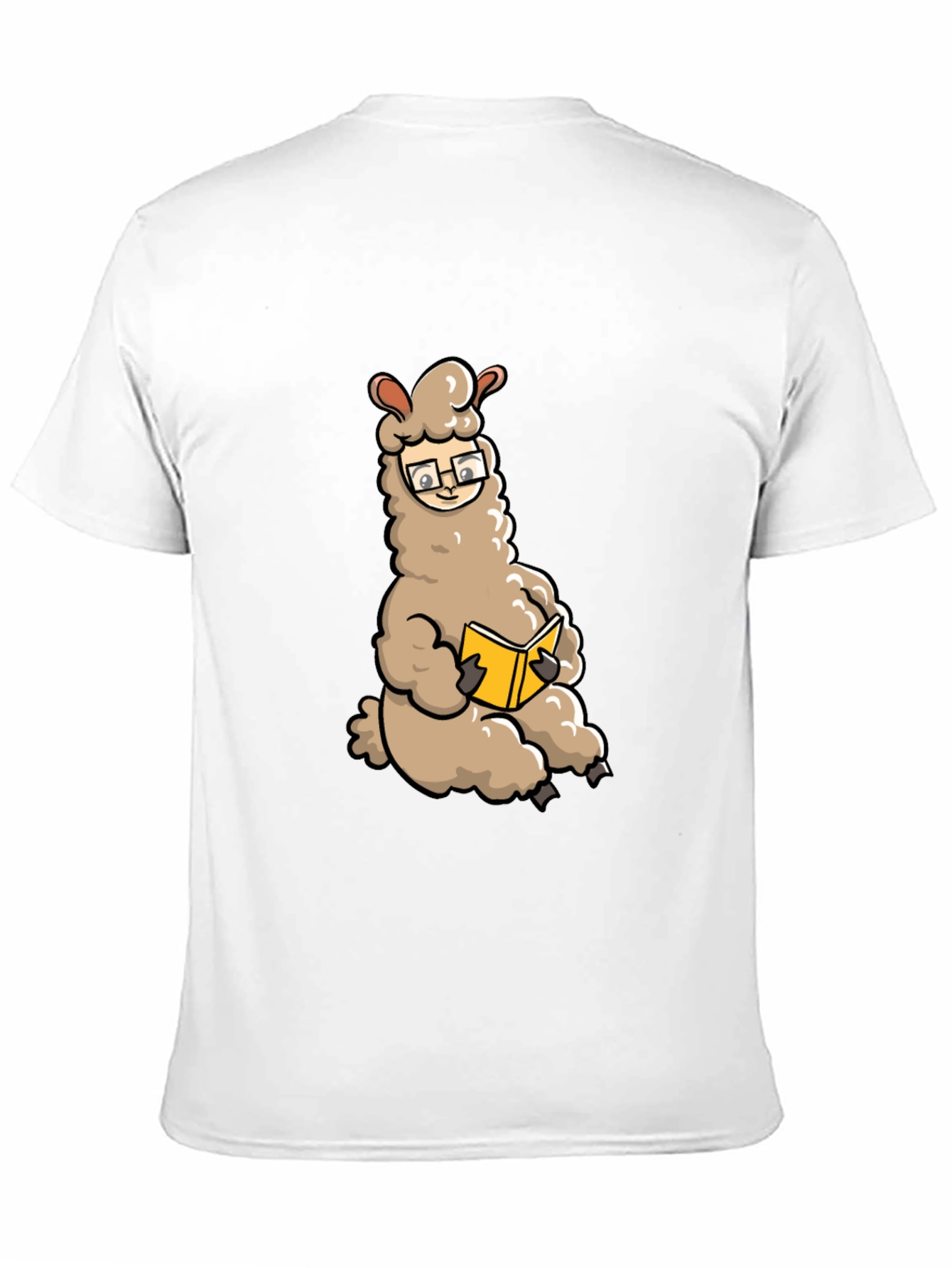 Black Llama Reading Book Graphic Tee - Black view 11