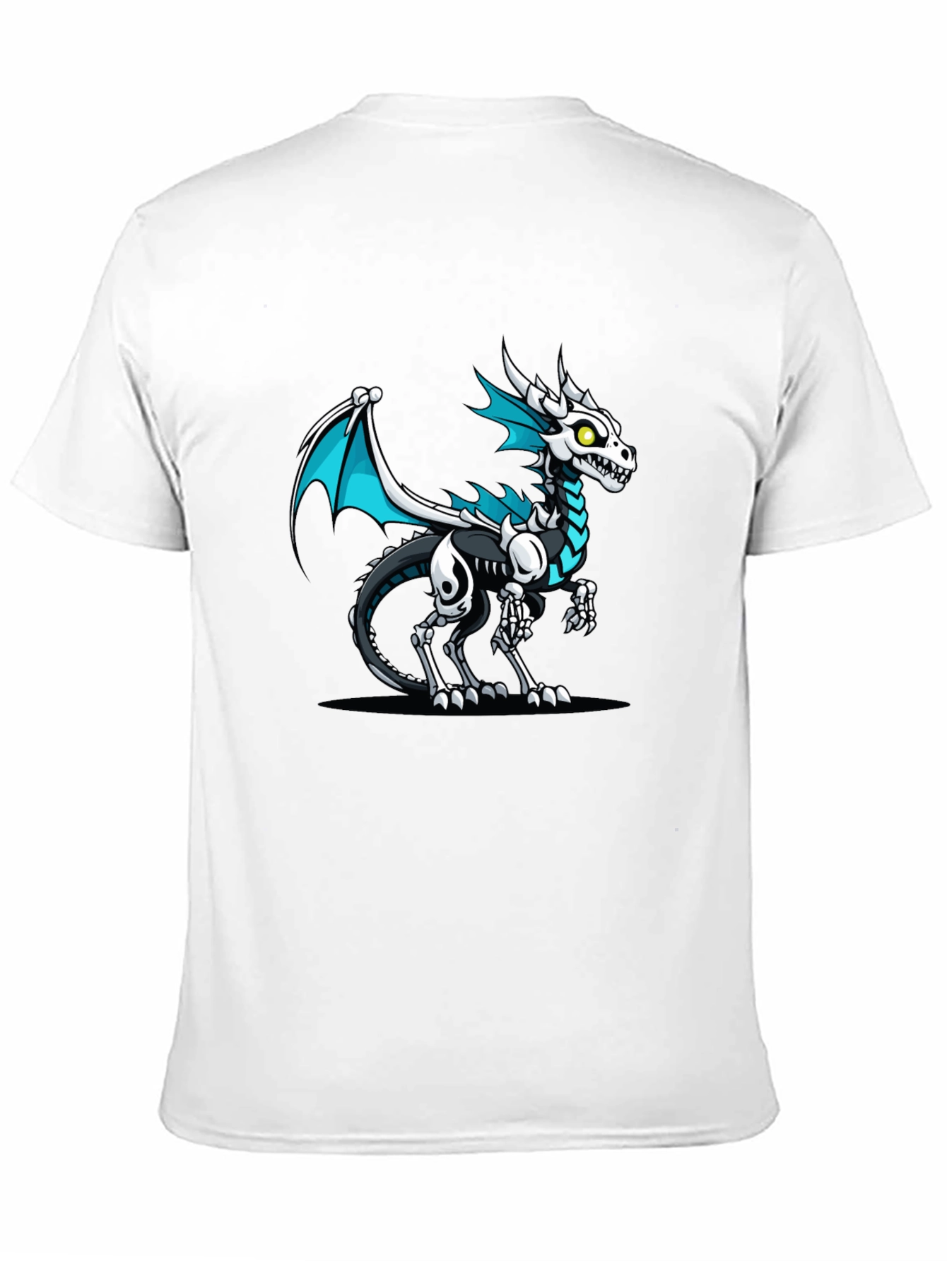 Black Dragon Skeleton Graphic Tee - Black view 11