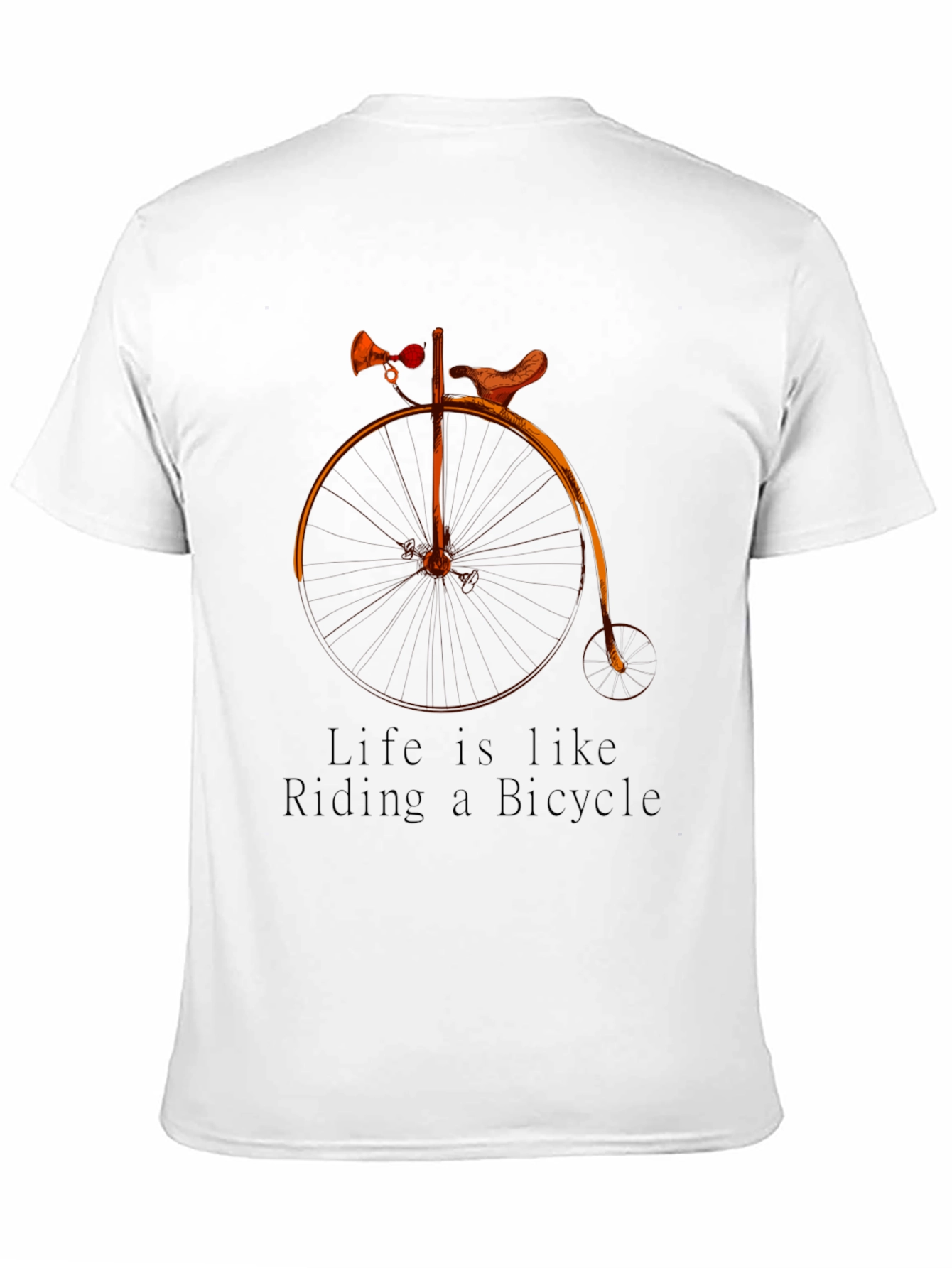 Black Vintage Bicycle T-Shirt - "Life is like Riding" Graphic Tee view 11